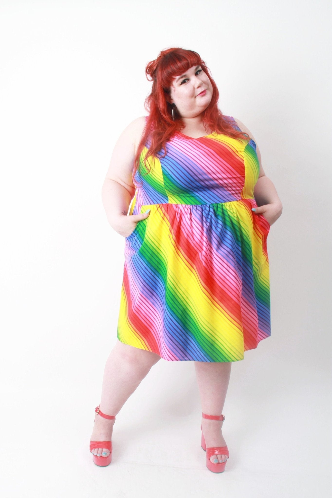 Rainbow plus size outfits hotsell