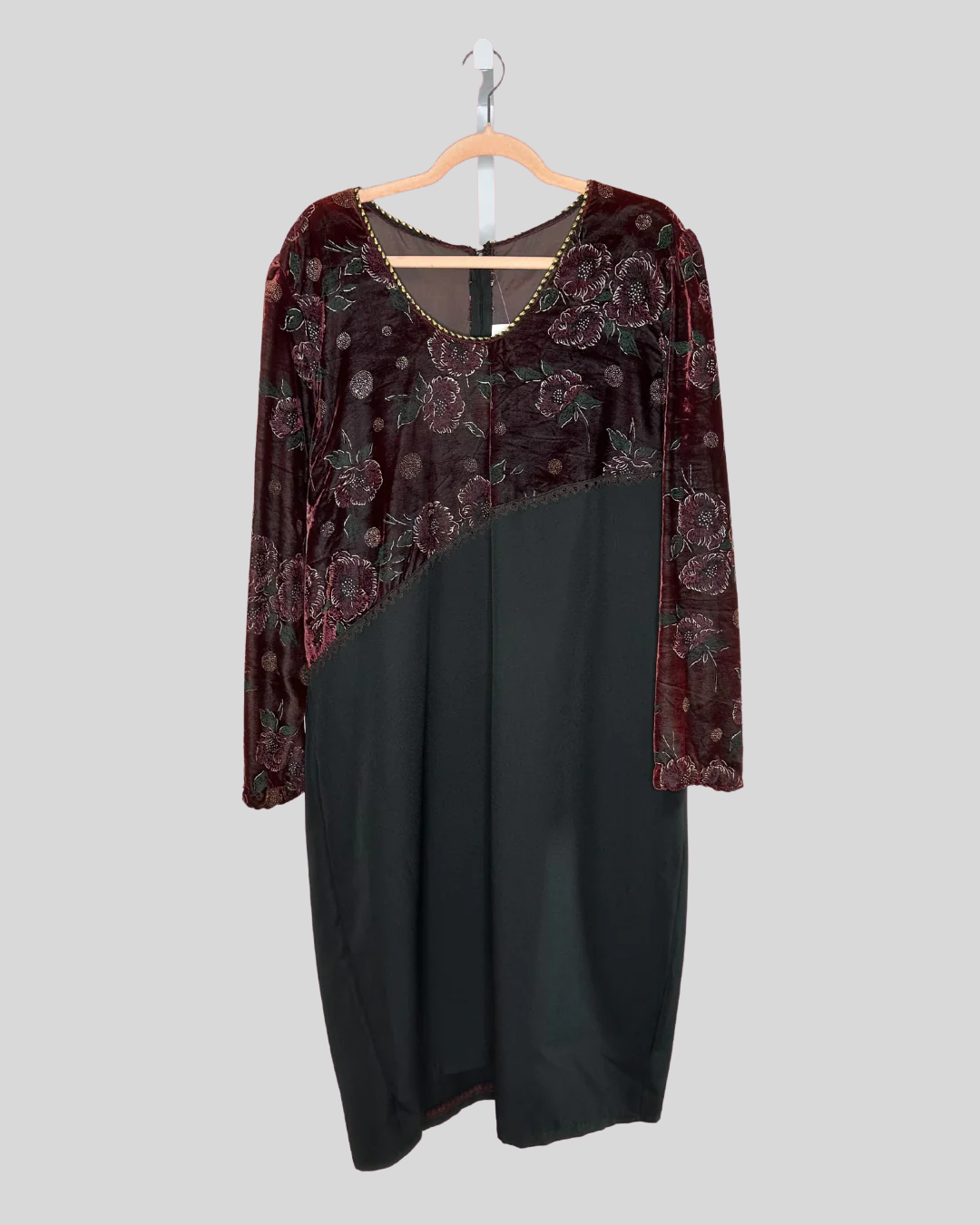 Vintage Unbranded Handmade Velvet Dress (2X)