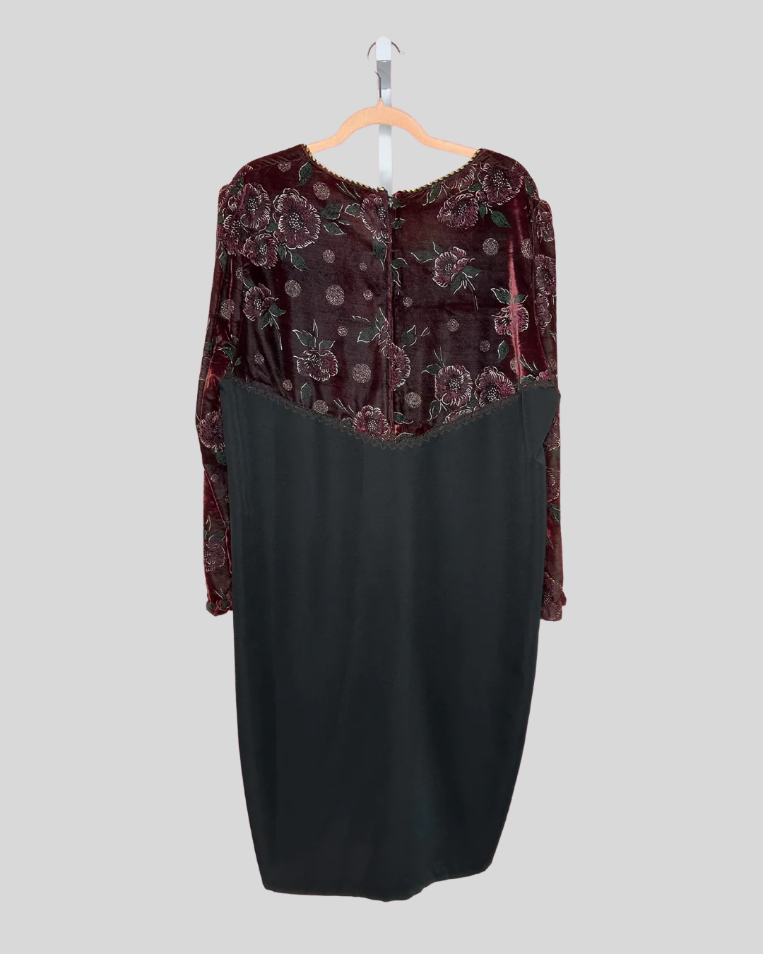 Vintage Unbranded Handmade Velvet Dress (2X)