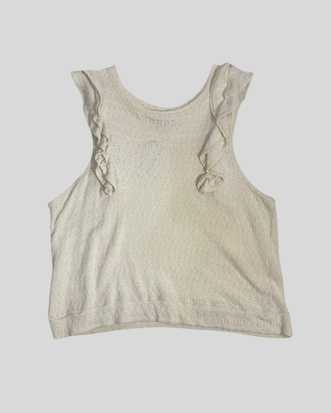 Gilli White Ruffle Sweater (3X)
