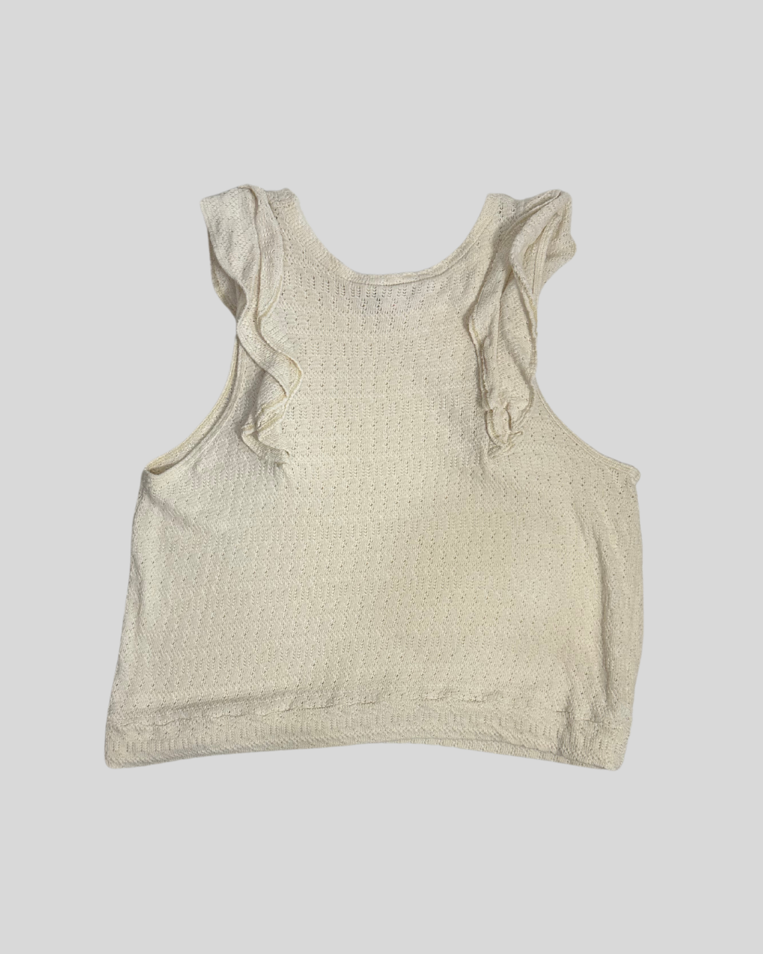 Gilli White Ruffle Sweater (3X)