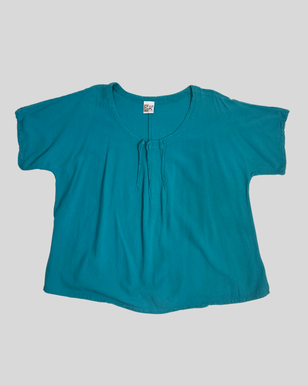 Oh My Gauze Turquoise Top (3X)