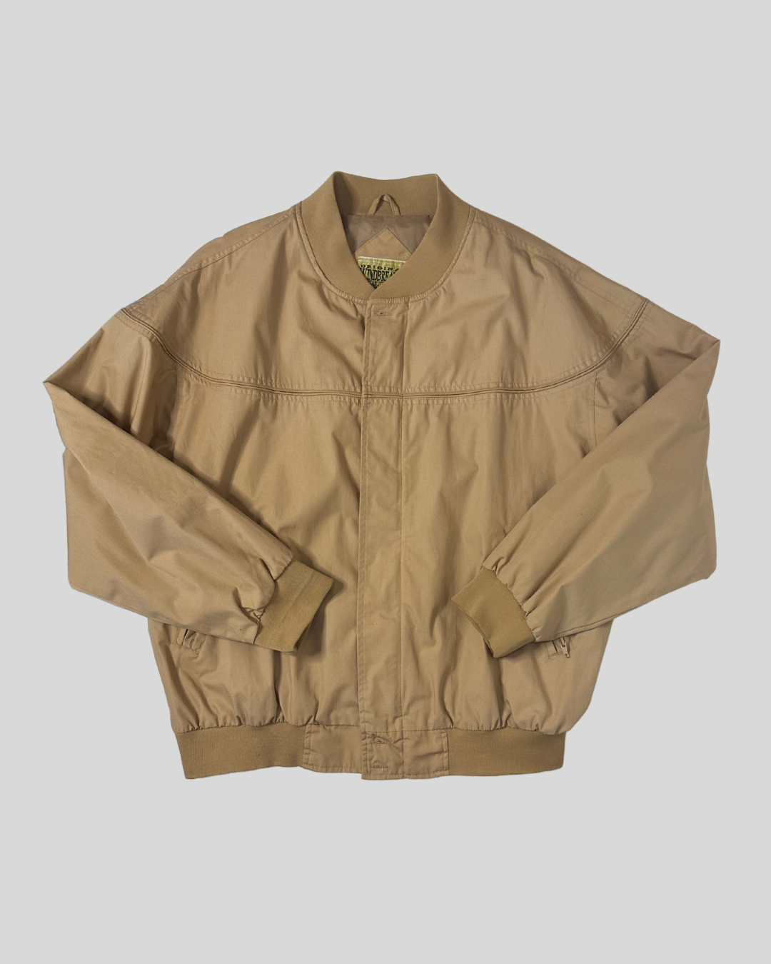 Vintage Original Windbreaker Khaki Jacket (XXL)