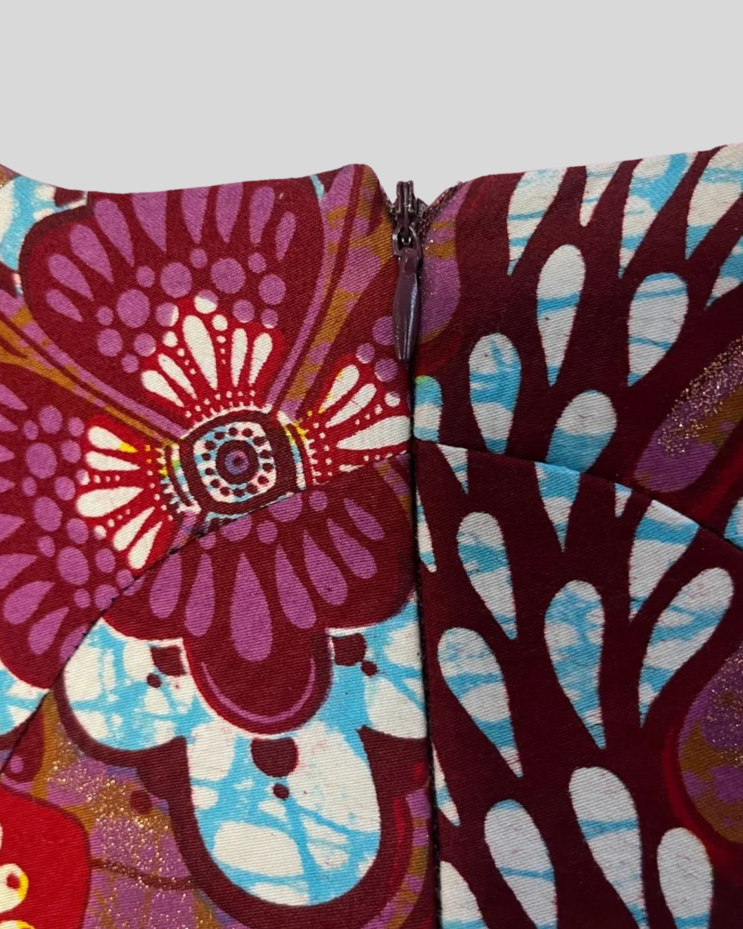 Handmade in Togo Purple Floral Dress (XL)