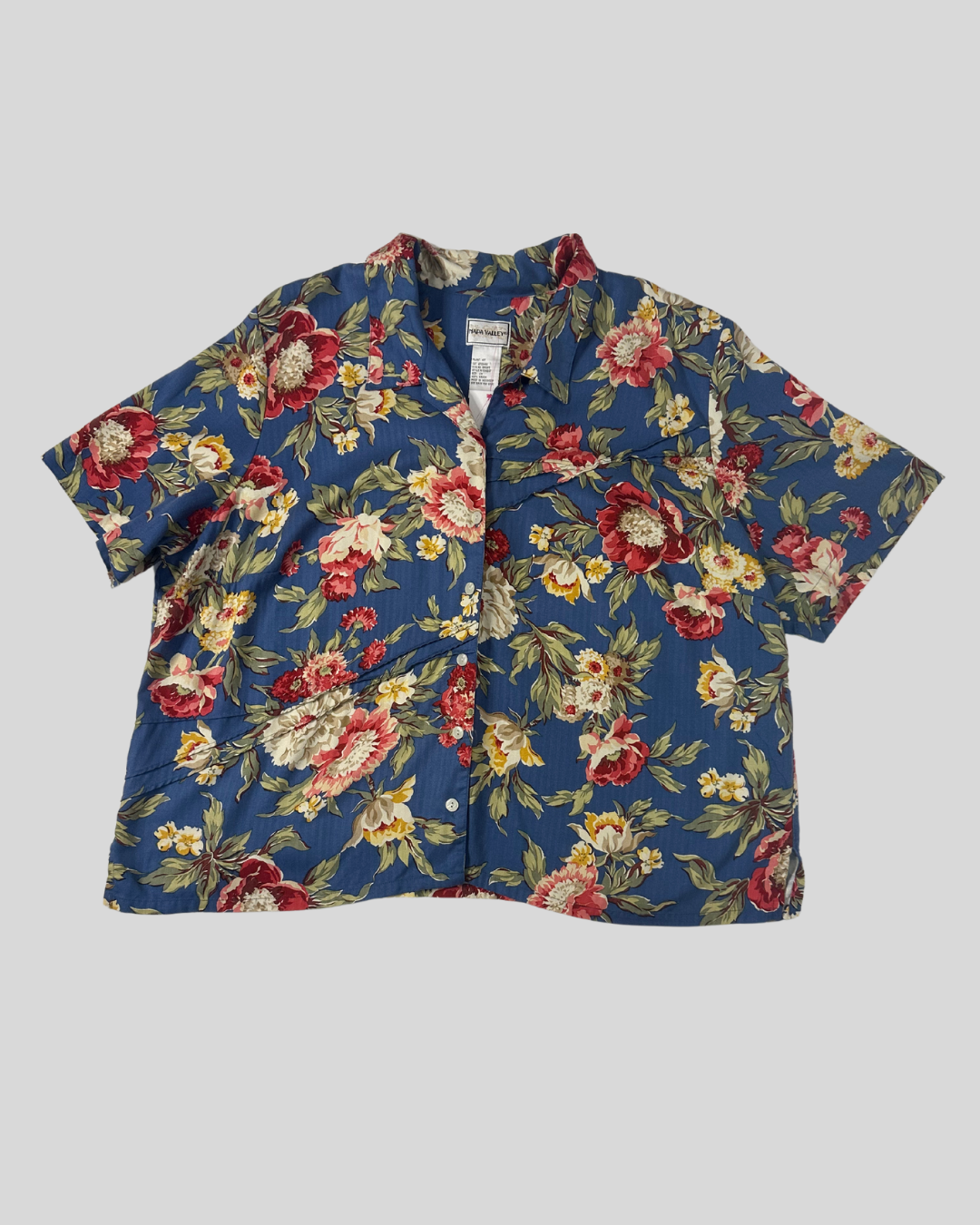 Vintage Sag Harbor Blue Tulip Top (2X)