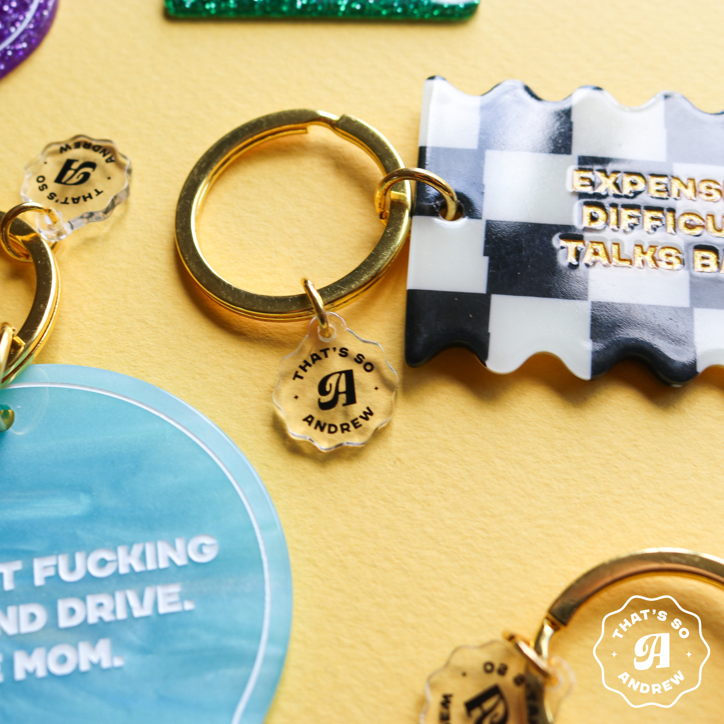 Expensive Difficult Talks Back Keychain