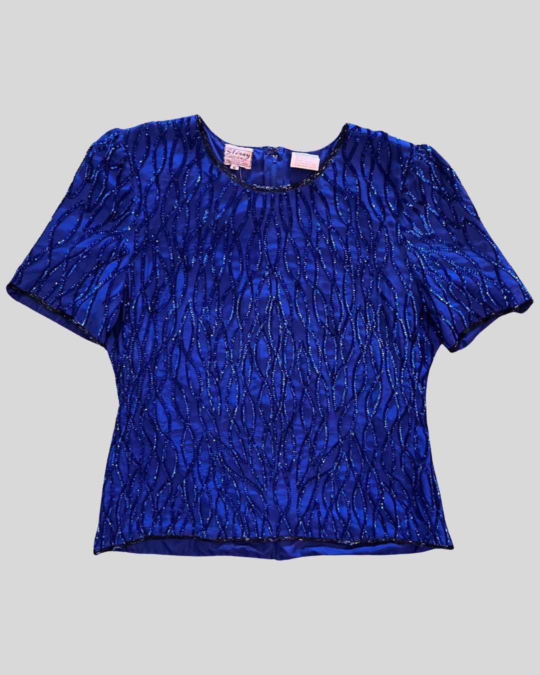 Cobalt Blue Silk & Sequin Set