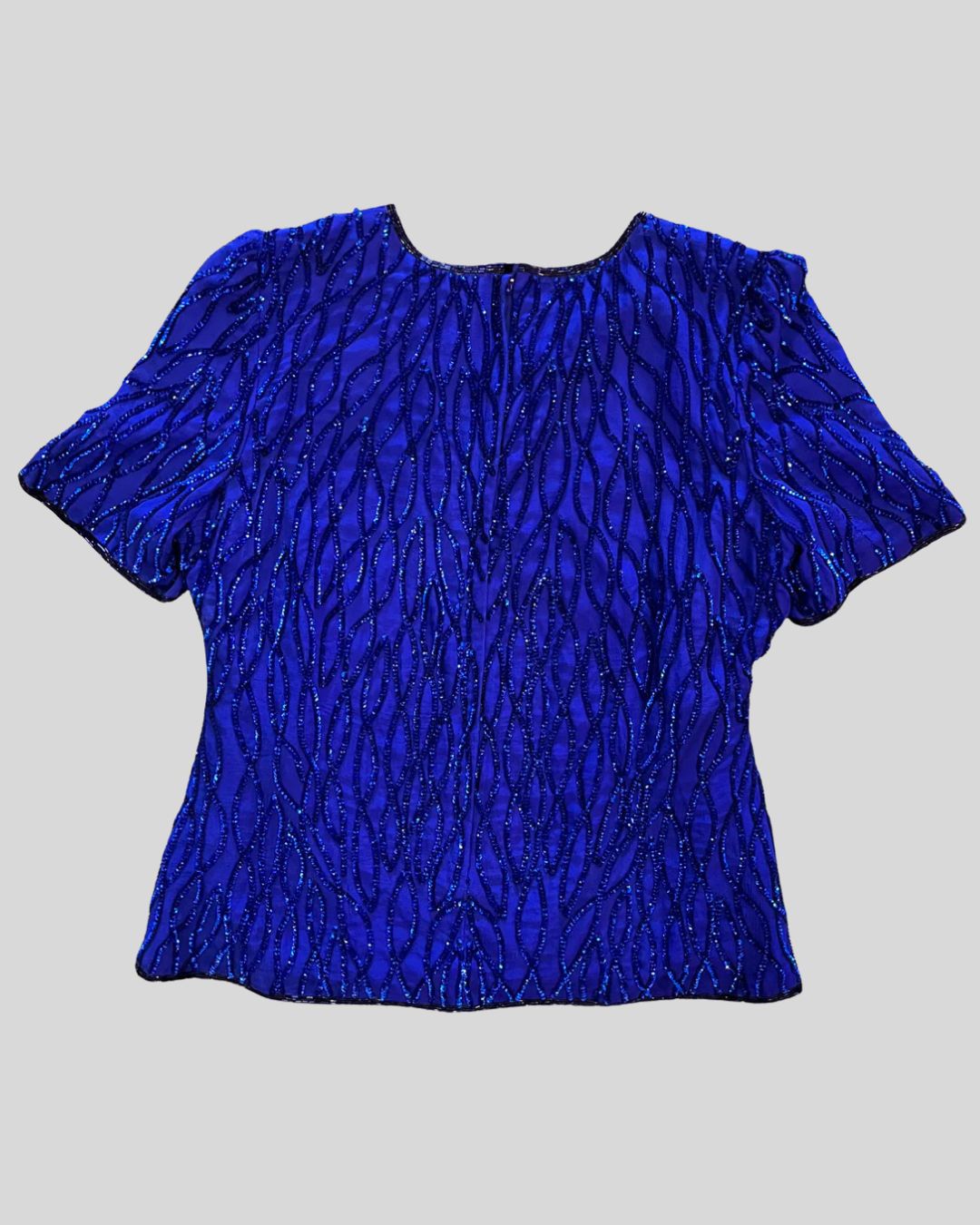 Cobalt Blue Silk & Sequin Set