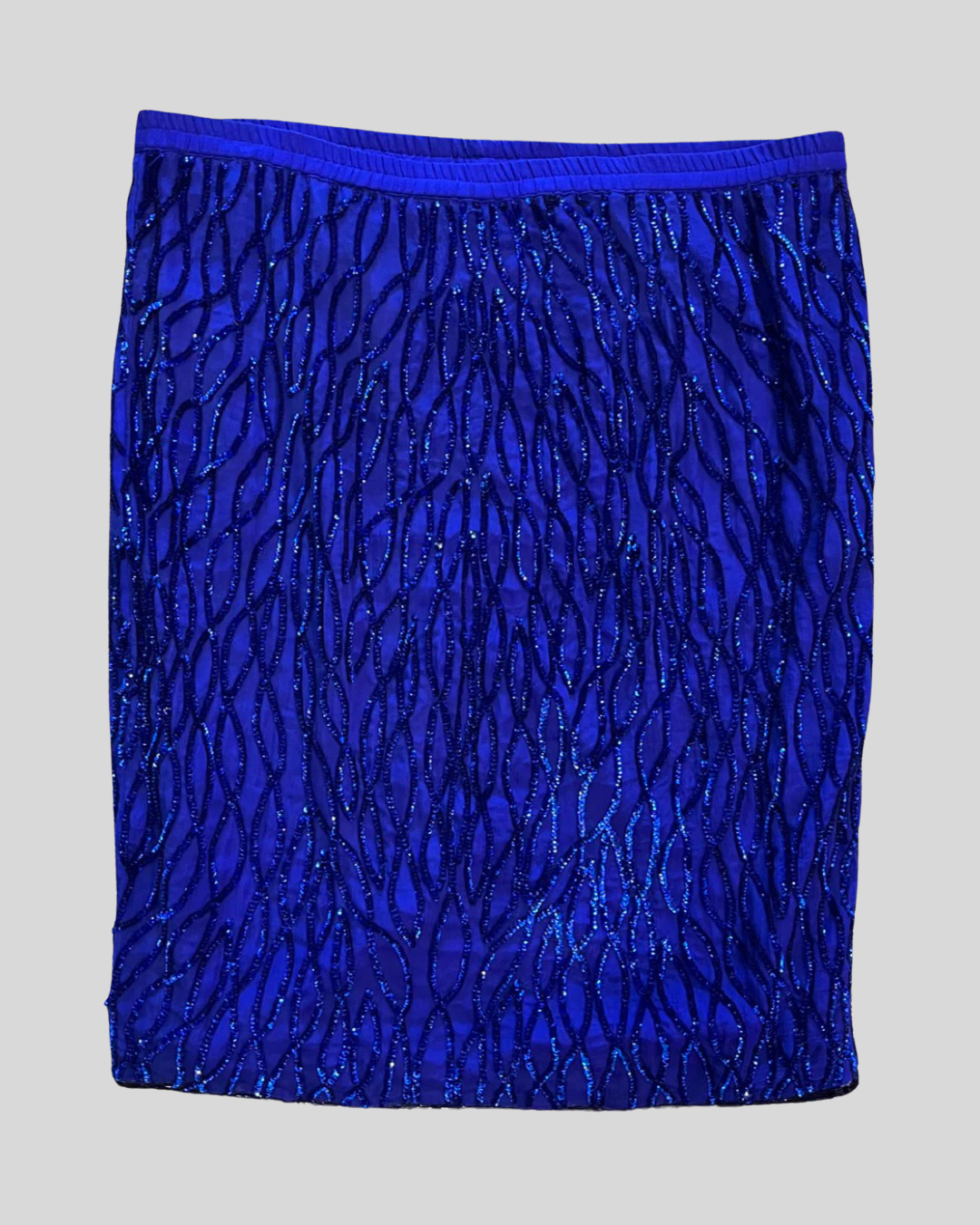 Cobalt Blue Silk & Sequin Set