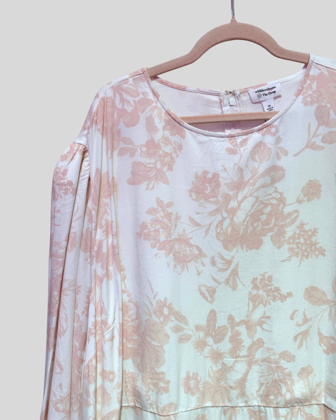 WithLoveLeena X The Drop NWT White and Pink Floral Maxi Dress (5X)