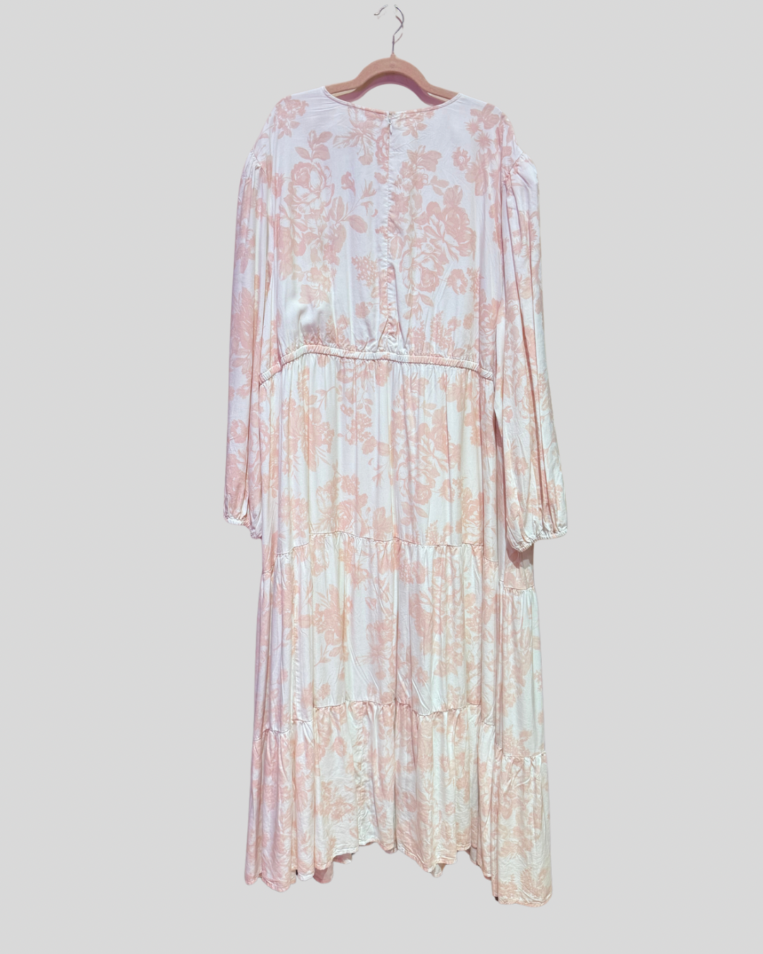 WithLoveLeena X The Drop NWT White and Pink Floral Maxi Dress (5X)