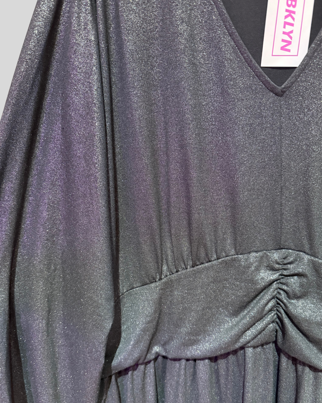 Lane Bryant Black Shimmer Long Sleeve Dress (26/28)