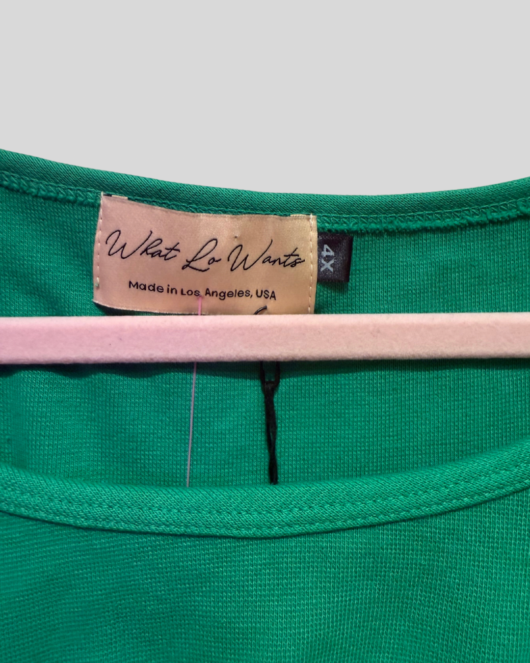 What Lo Wants NWT Kelly Green Dress with Neckline Cutout (4X)