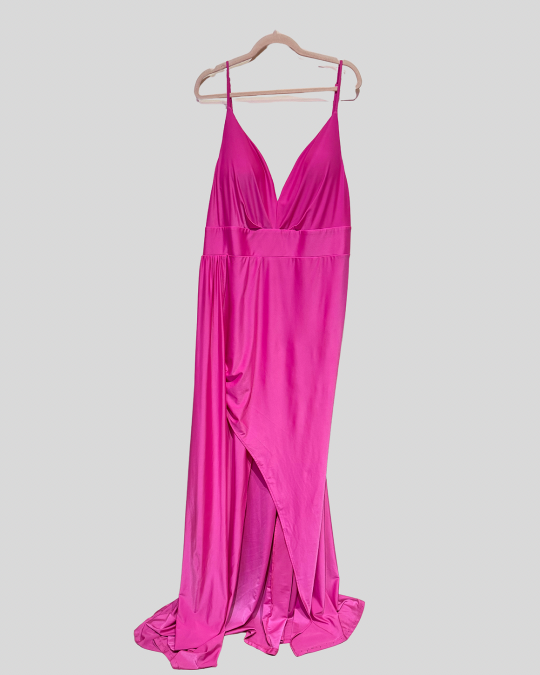 Faeriesty Hot Pink Dramatic High Slit Dress (5X fits 26)