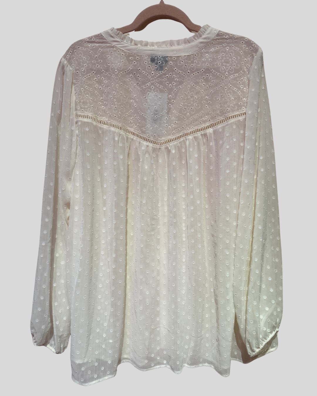 Torrid Cream Boho Sheer Eyelet Top (4)