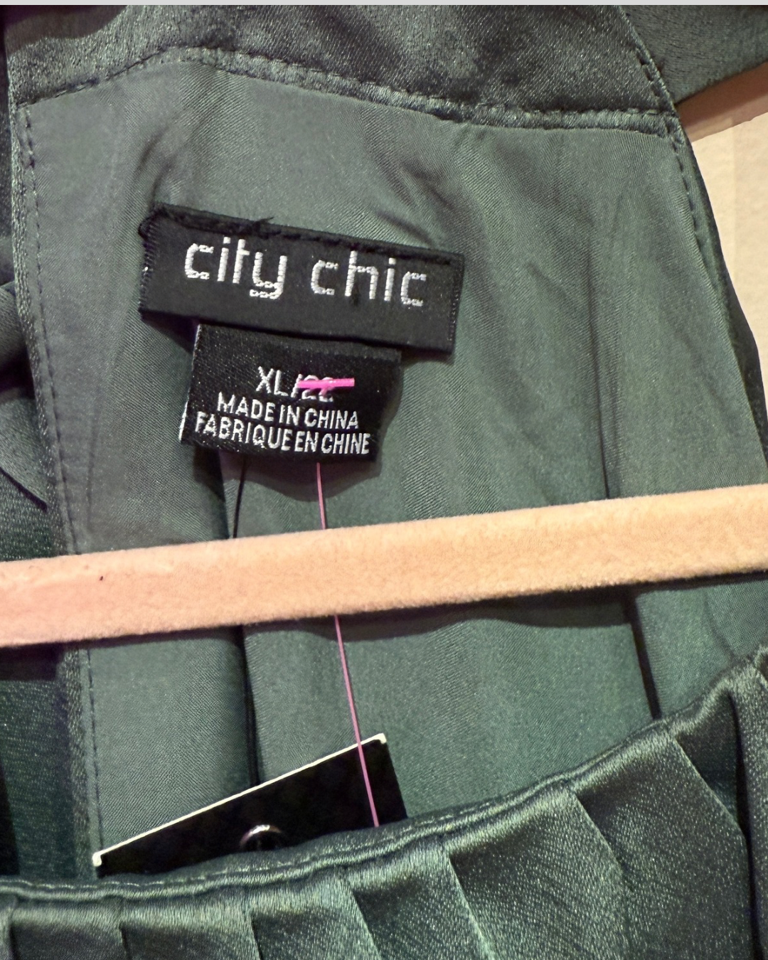 City Chic NWT Teal Satin Gown (22)