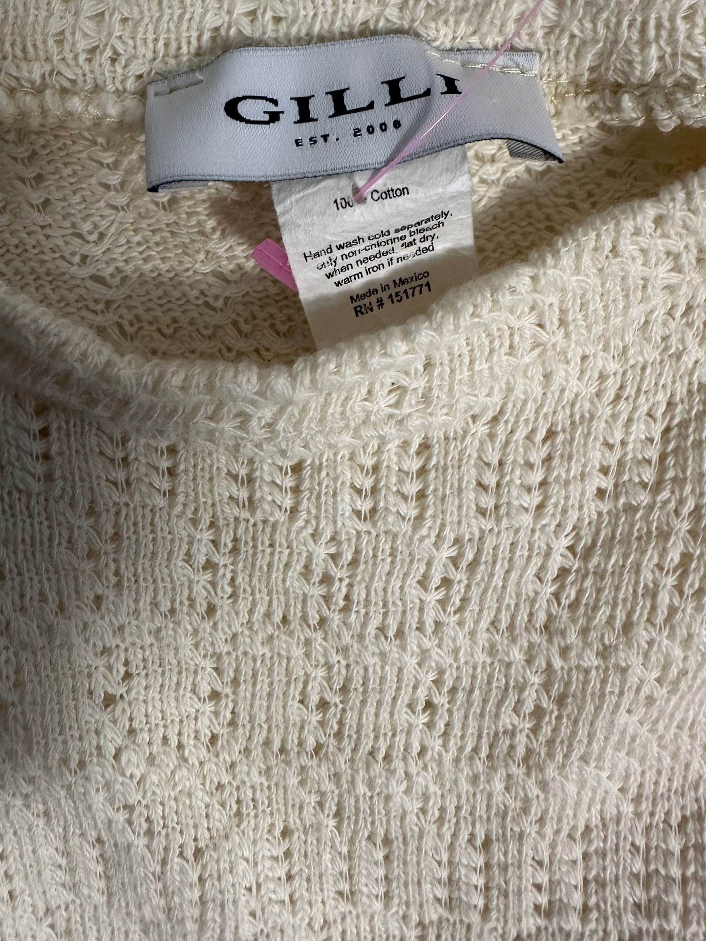 Gilli White Ruffle Sweater (3X)