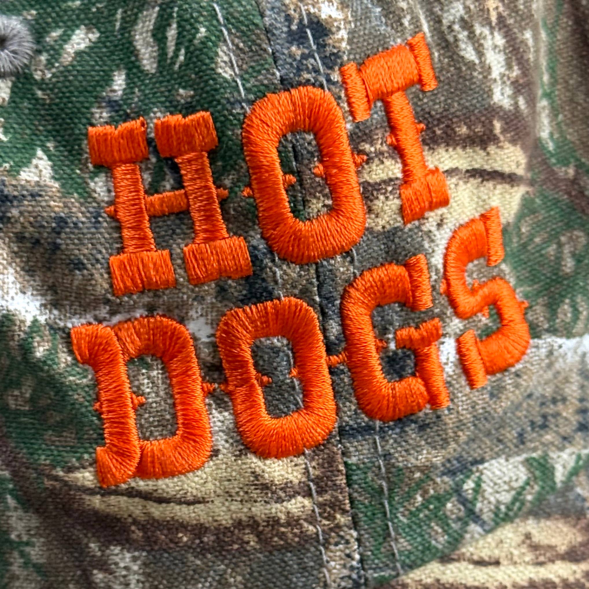 Hot Dogs Camo Baseball Cap Real Tree