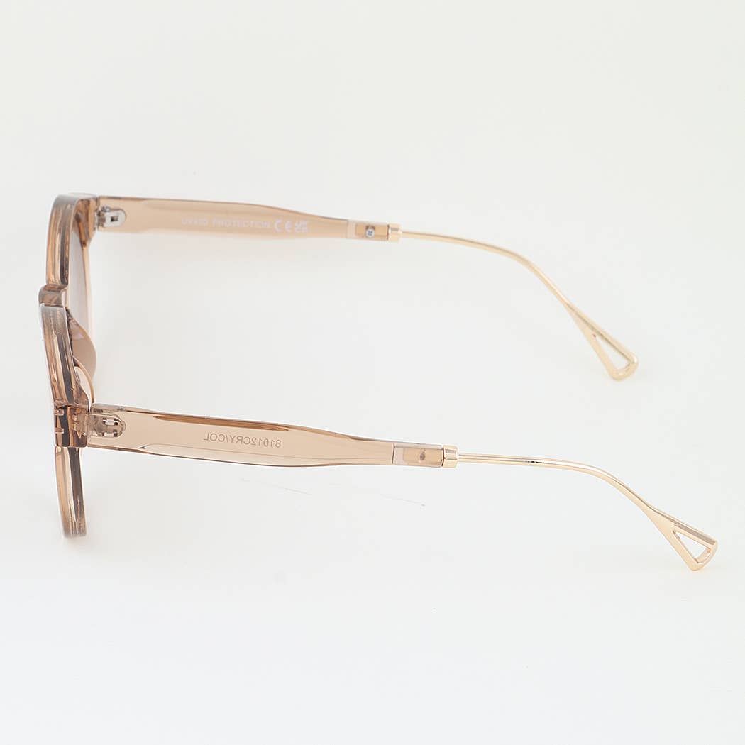 Double Bolted Pillar Round Sunglasses: MIX