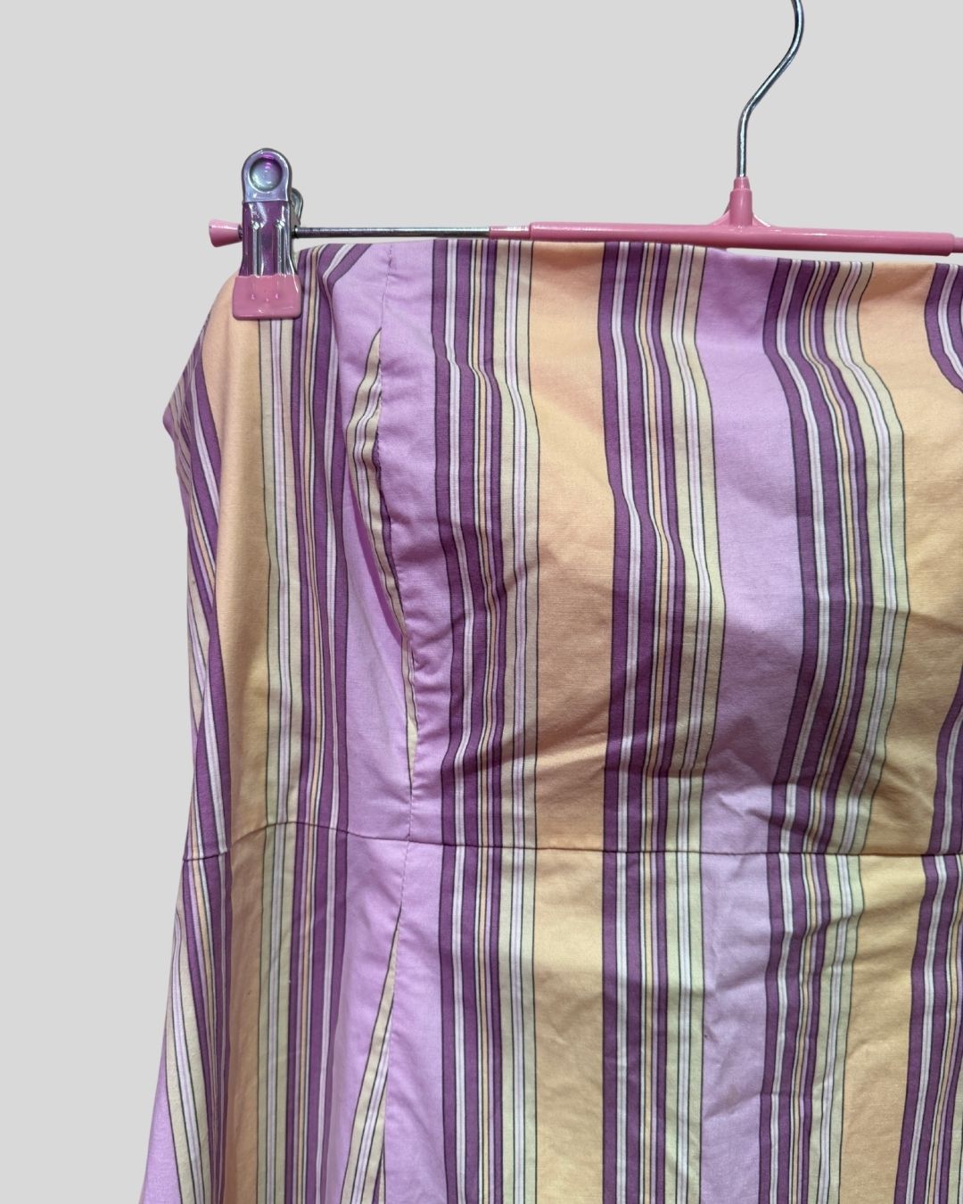 Gap Stretch Purple/Cream Strapless Dress (14)