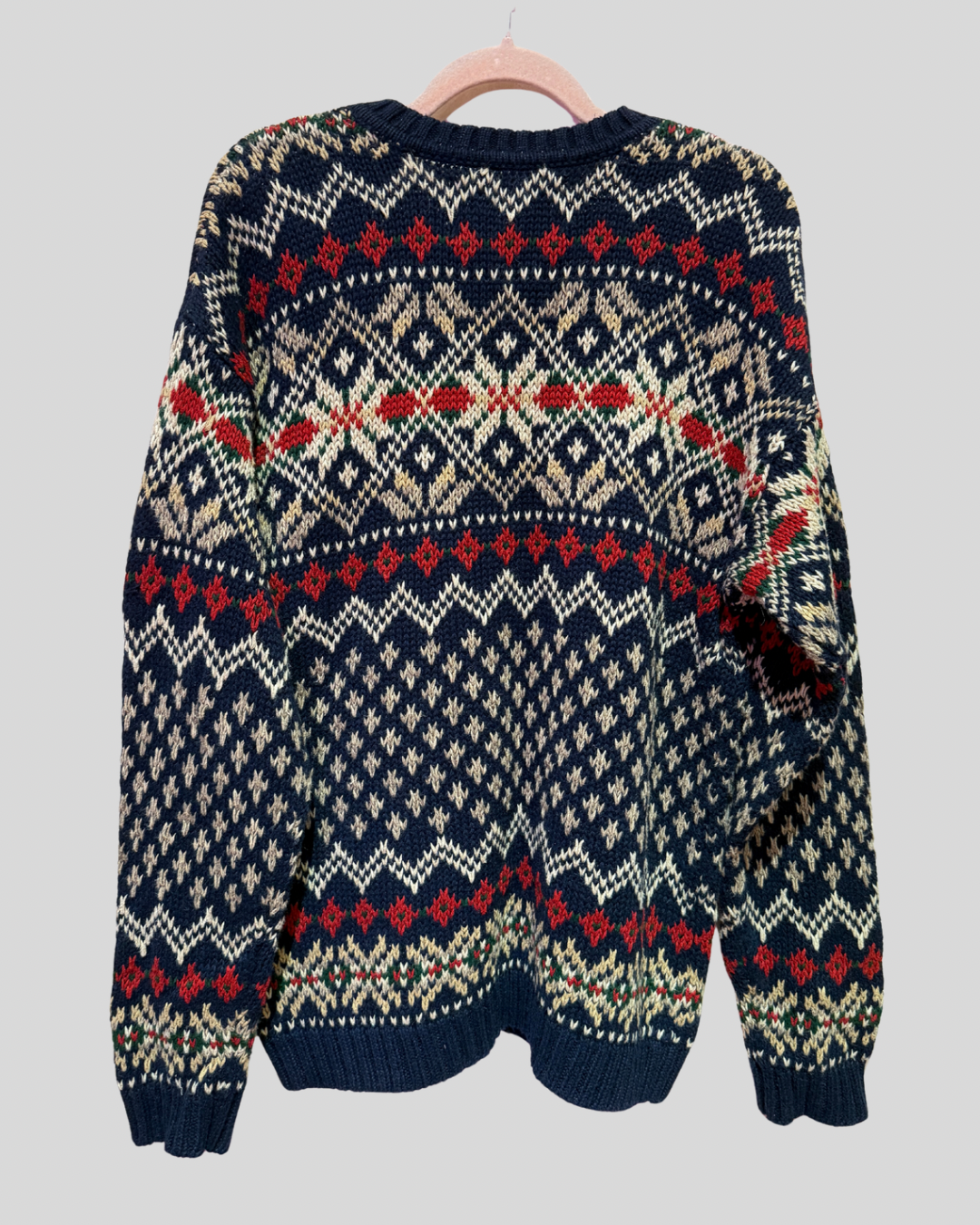 Vintage Abercrombie Heavy Knit Fair Isle Sweater (up to 1X)