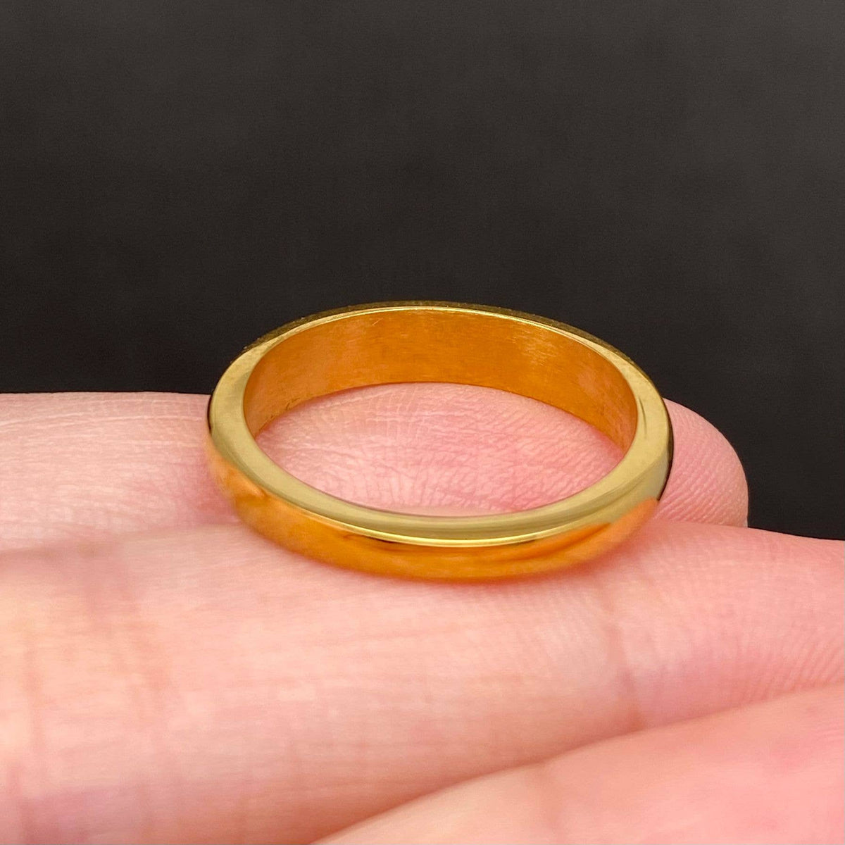 Zircon Inlaid Star 18K Gold Plated S.Steel Ring - FGS/MS: Steel color / 9