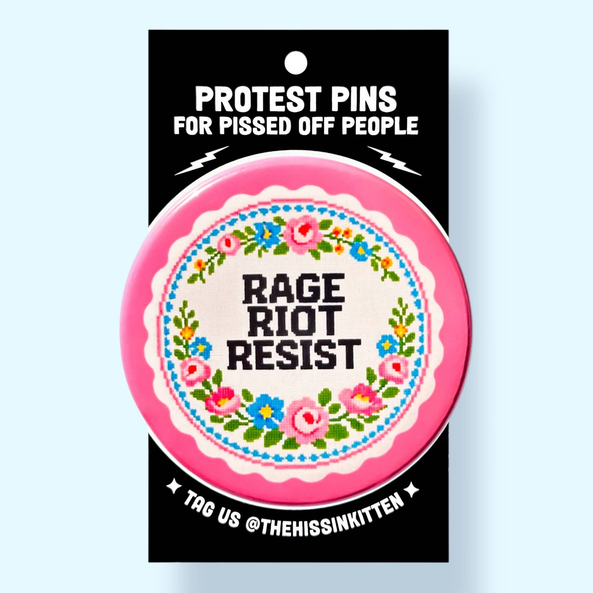 RAGE RIOT RESIST : Pin / 1.25"
