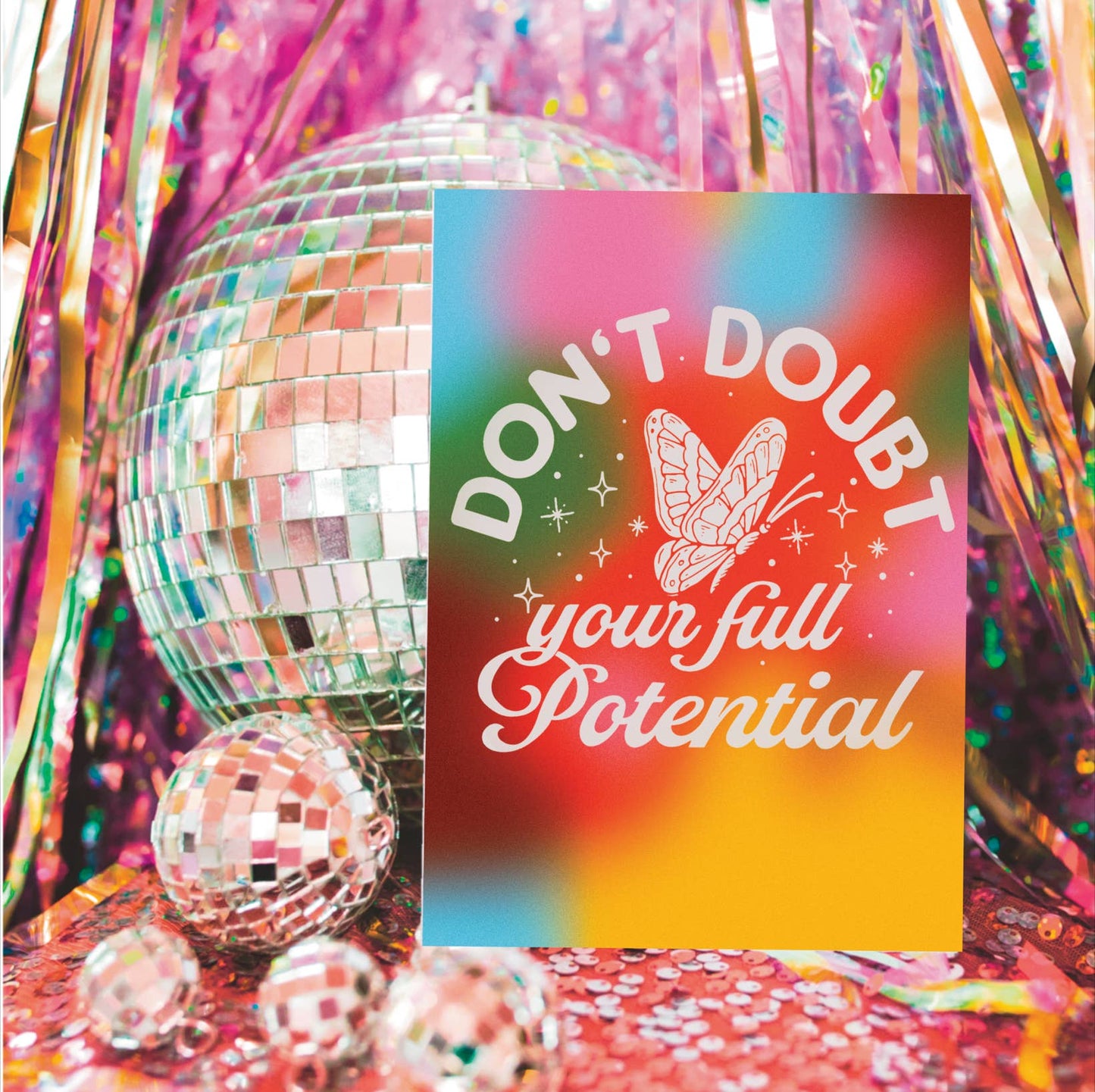 Luxe Trauma - Don’t doubt your potential retro greeting card