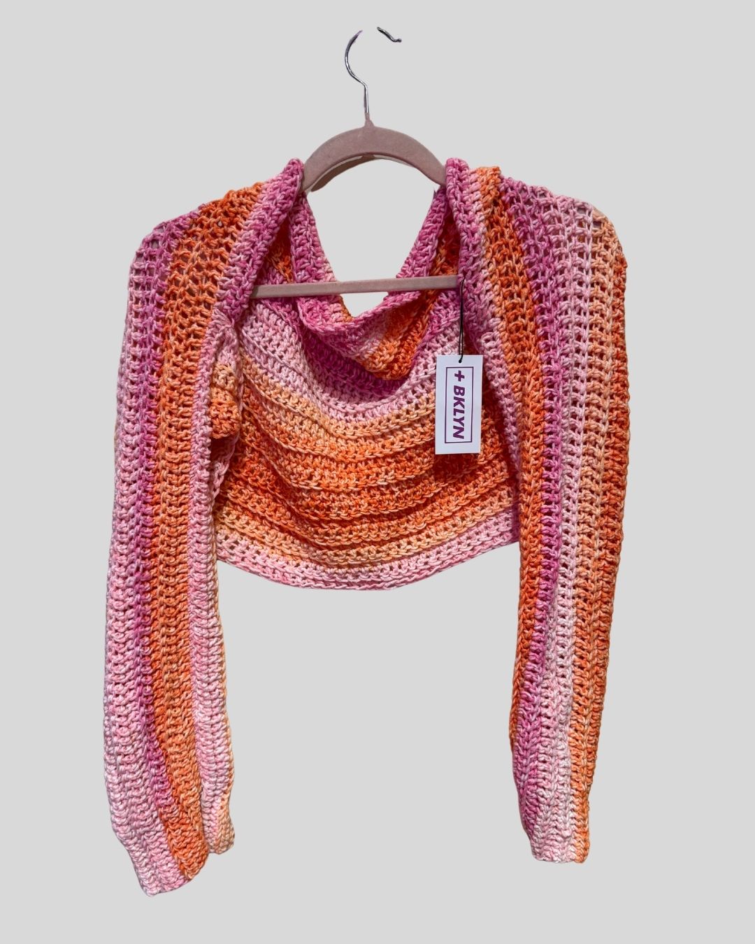 Arts & Crafts by Ms J Pink & Orange Crochet Bolero (up to 4x)