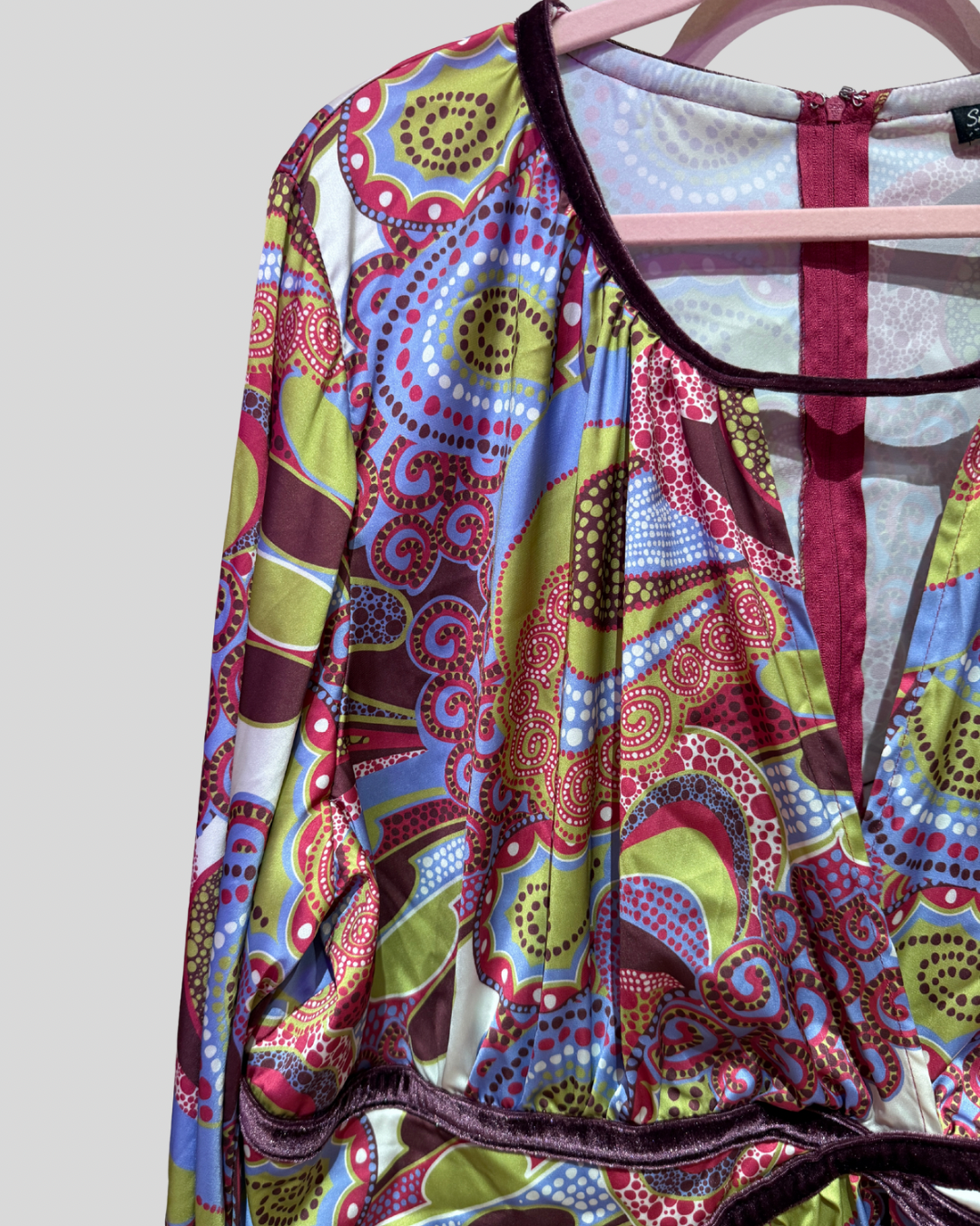 Smak Parlour Paisley Satin Dress (fits 3X)