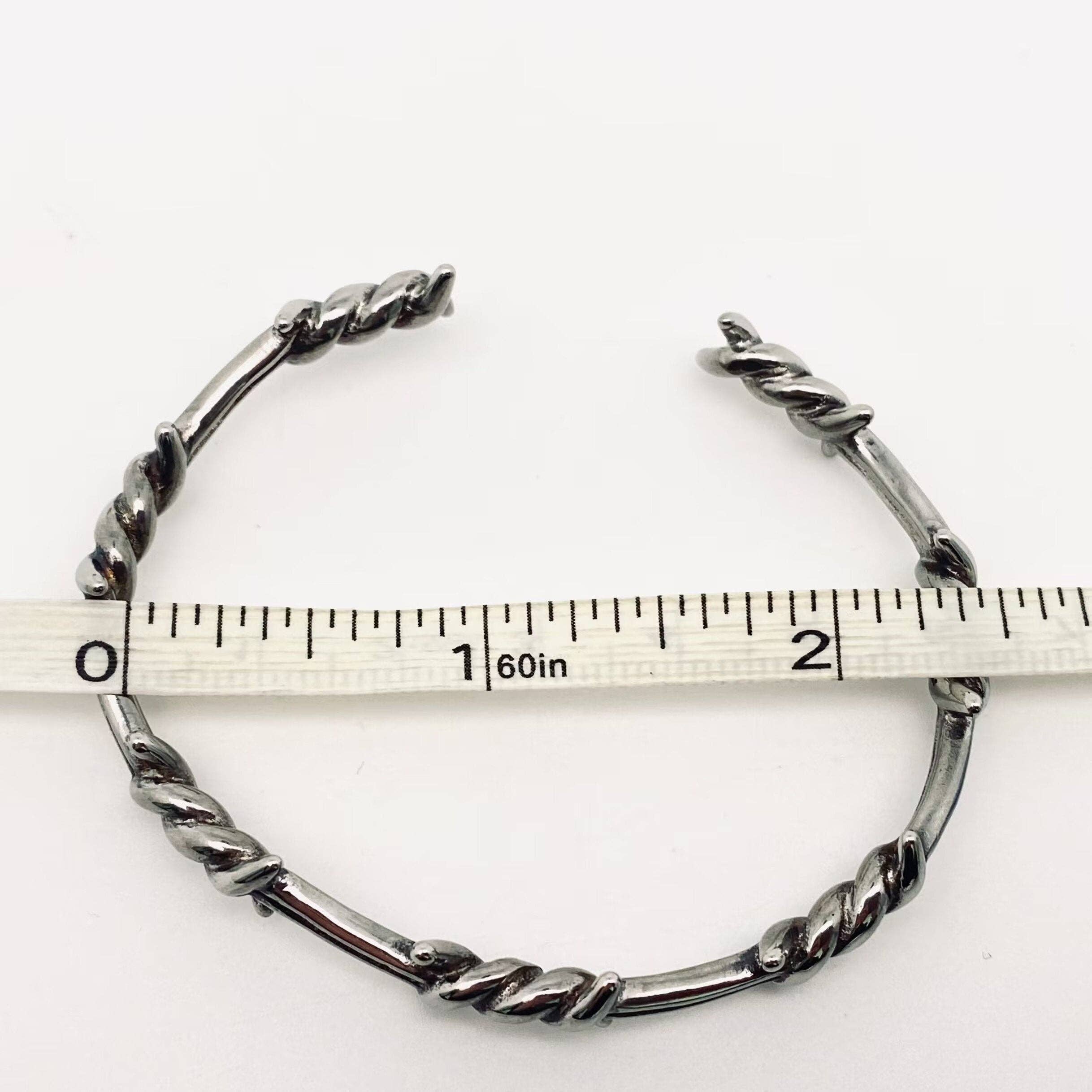 Steel Wire Knot Shaped Bangle Adjustable Bracelet - GT: Steel color