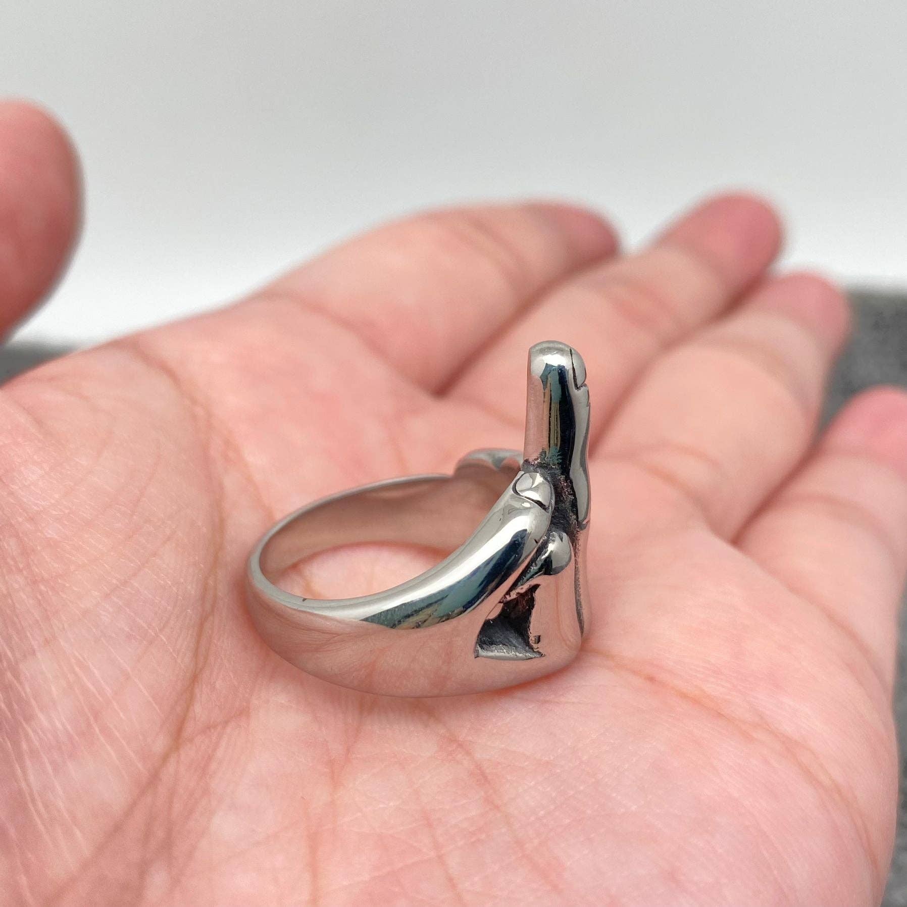 'Fuck' Men's Stainless Steel Ring - MJ/MR: 10