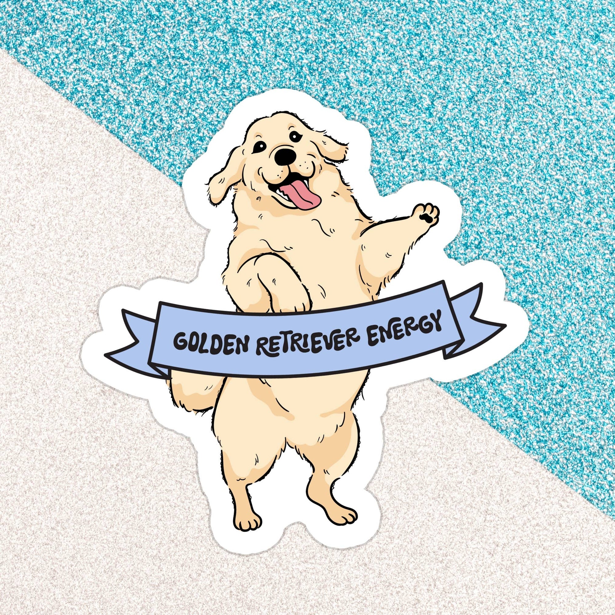 Golden Retriever Energy Sticker