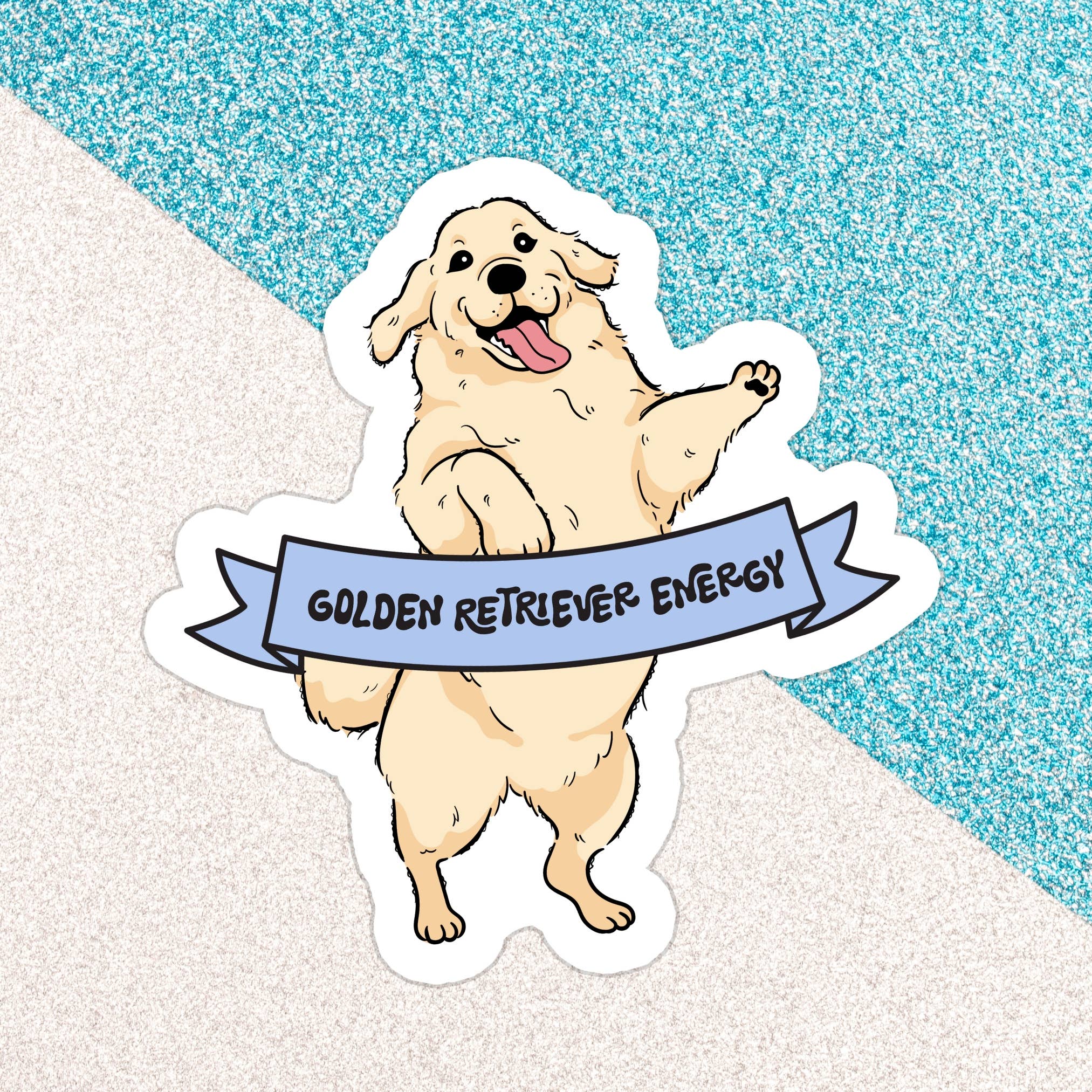 Golden Retriever Energy Sticker