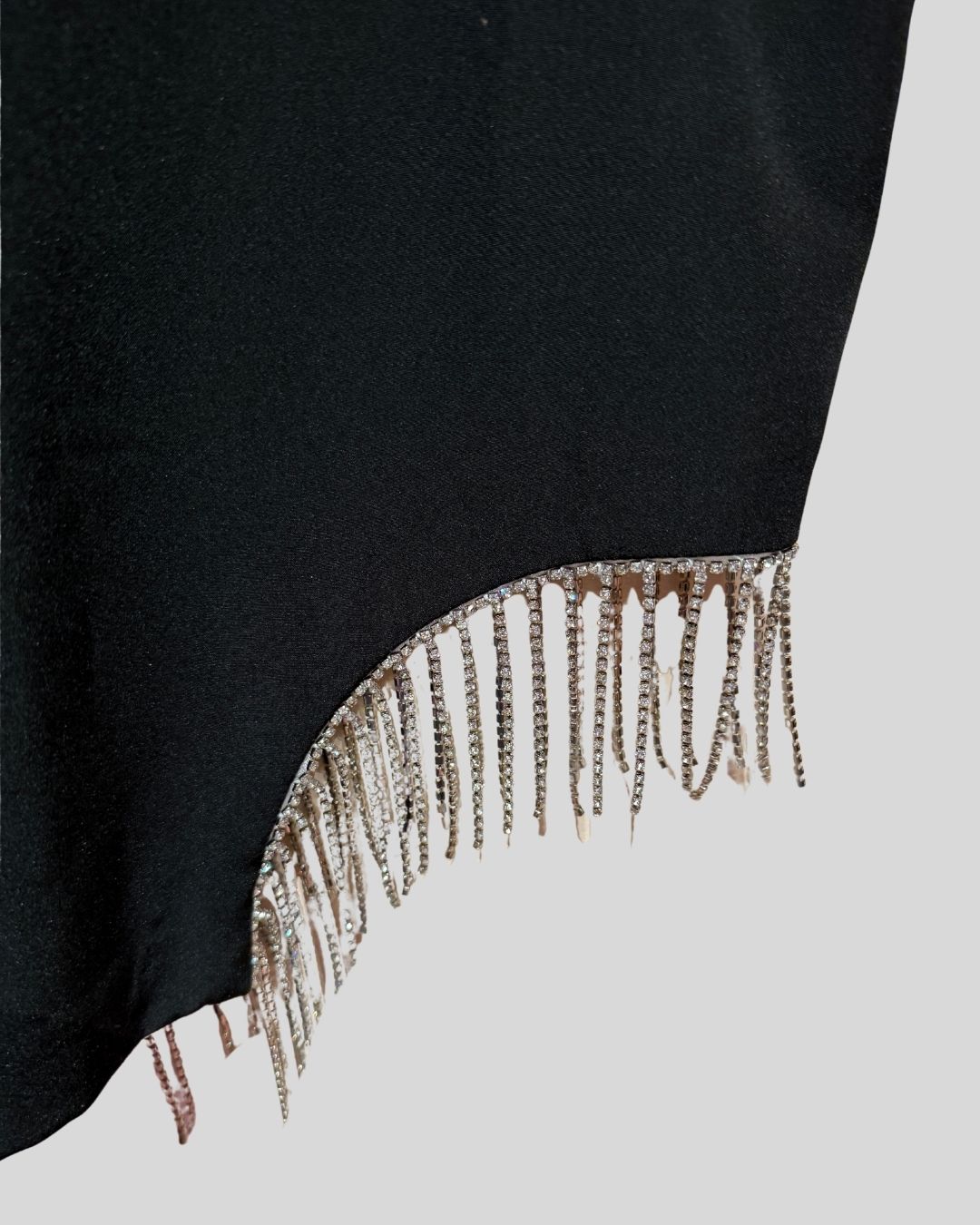 Asos Black Fringe Rhinestone Skirt (24)