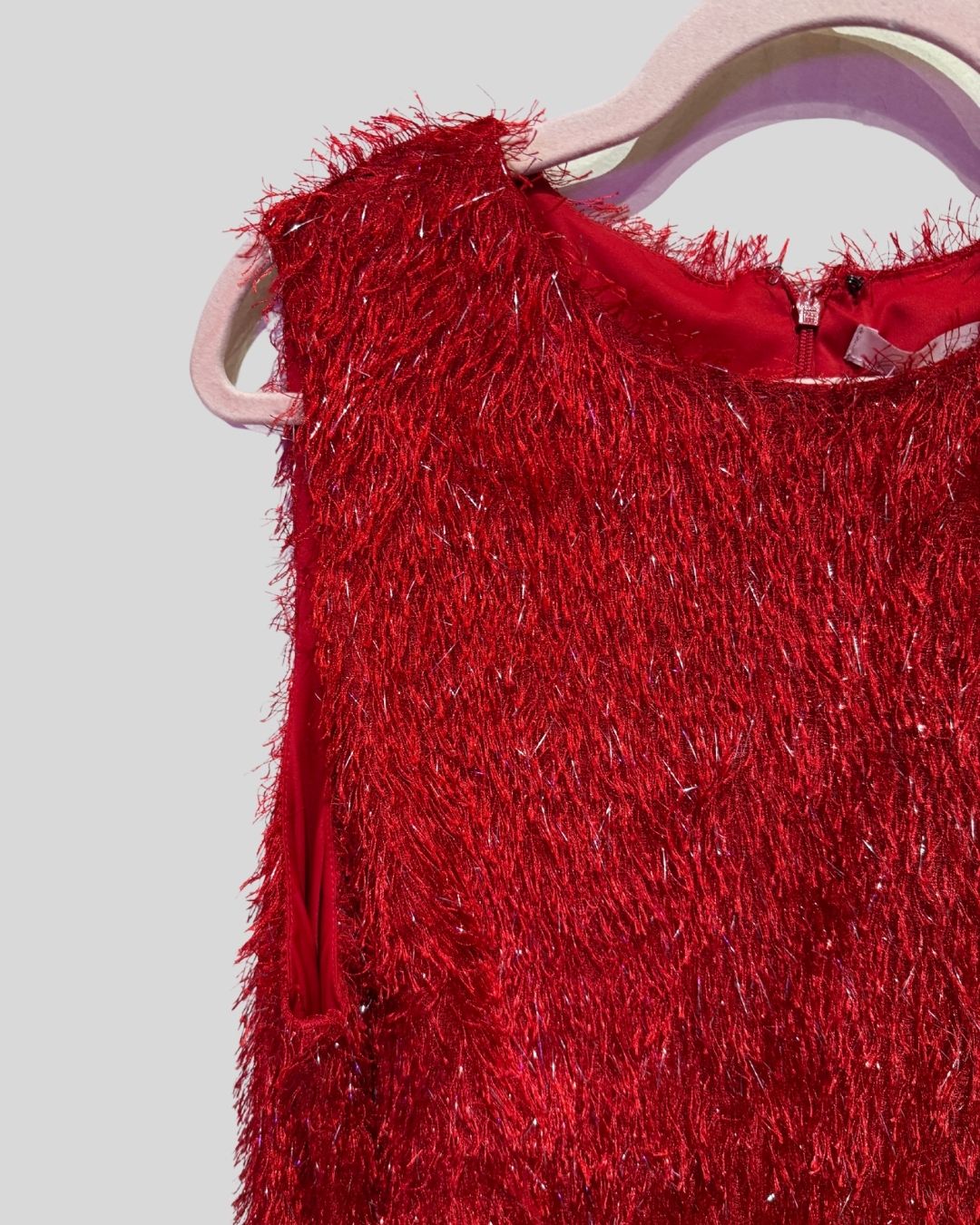 Hutch Red Tinsel Fuzzy Dress (1X)
