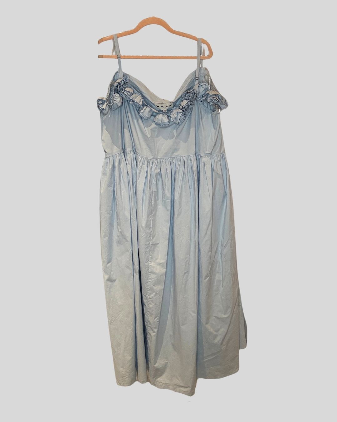 Wray sample NWT baby blue rosette dress (3x)