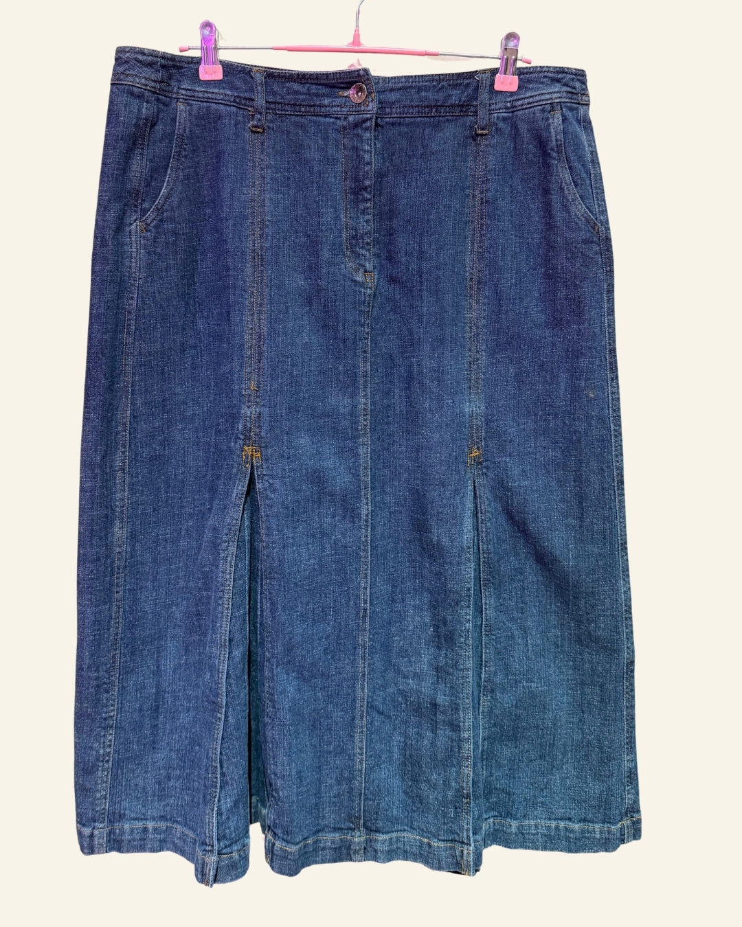 Vintage Denim 24/7 Denim Pleated Midi Skirt (16)
