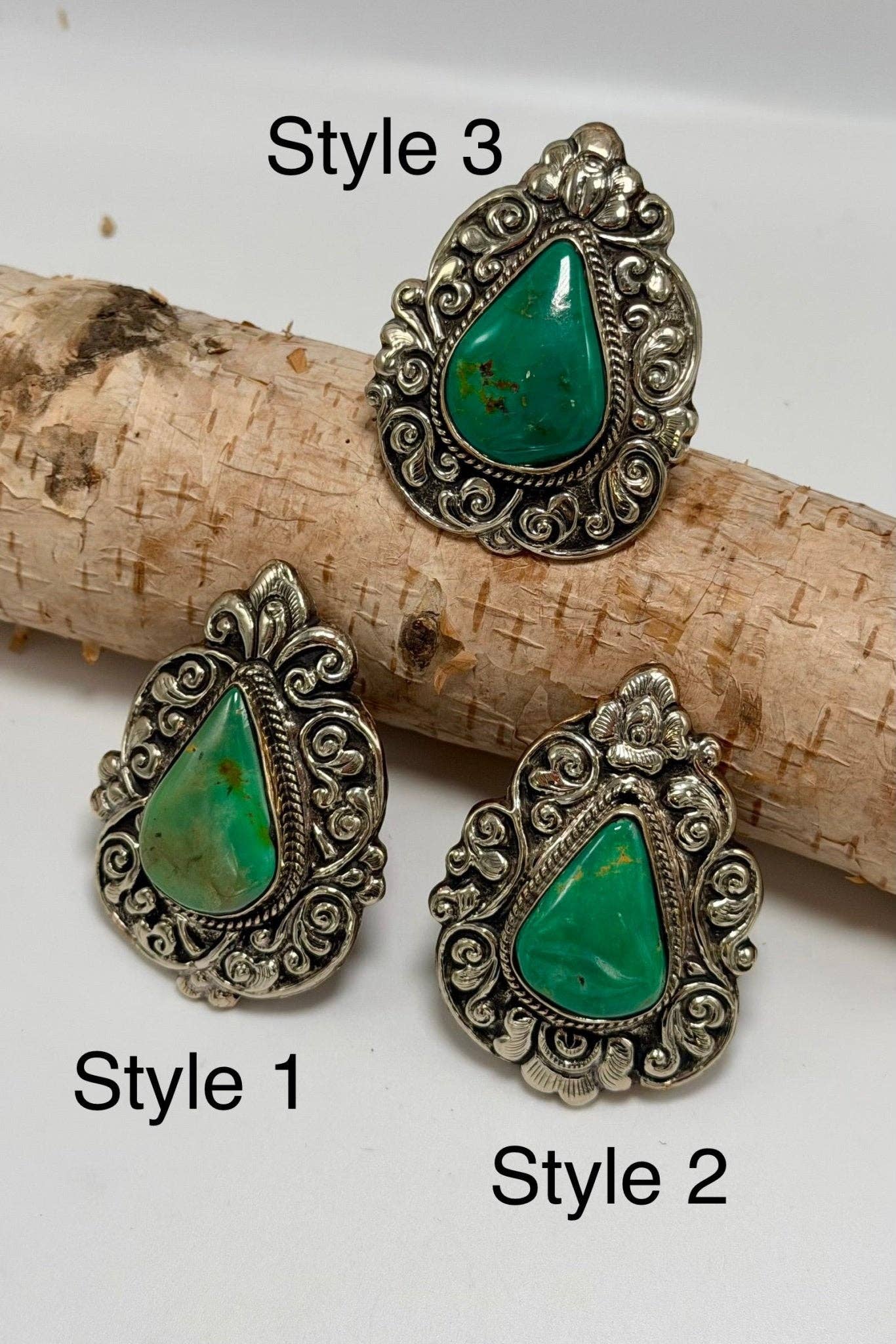 Blue Teardrop Chunky Statement Ring: 1