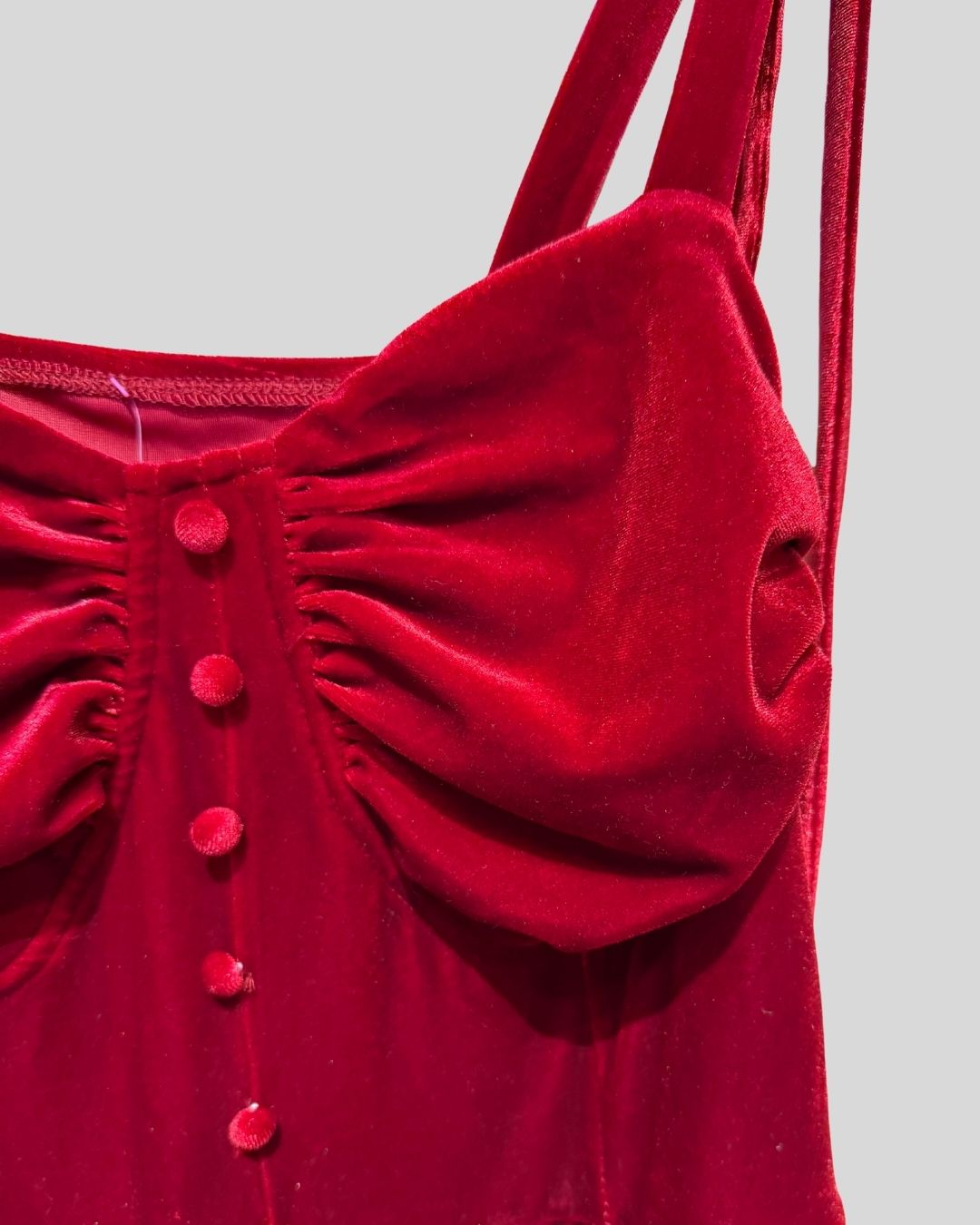 Unbranded Red Velvet Tiered Dress (FITS 16/18)