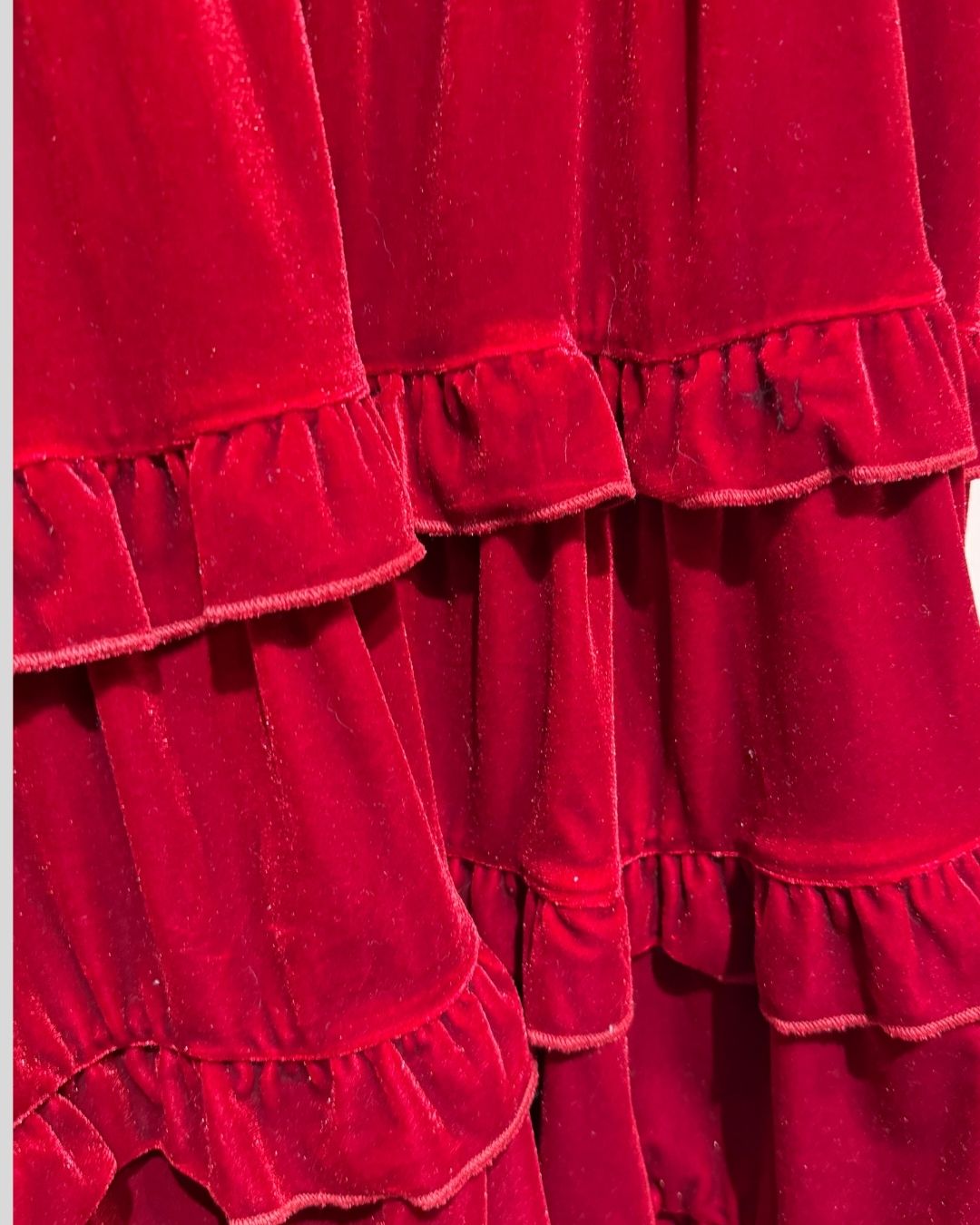 Unbranded Red Velvet Tiered Dress (FITS 16/18)