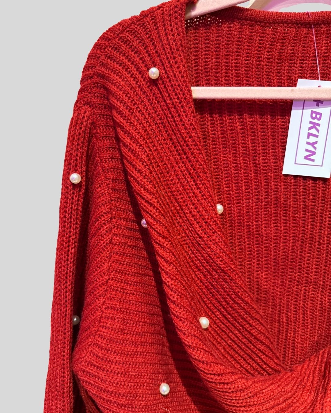 Shein Red Pearl Sweater (2X)