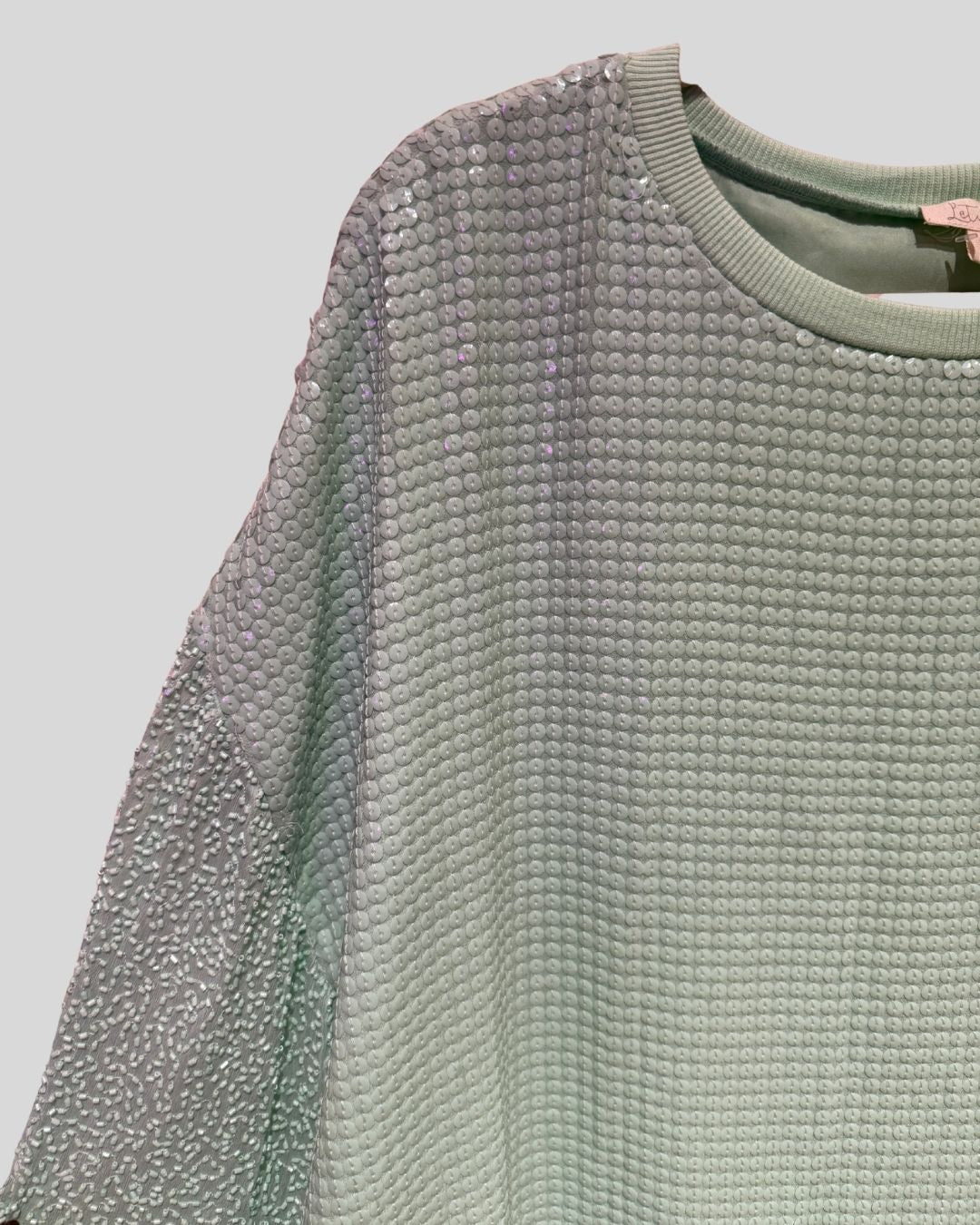 LET ME BE mint sequin and beaded dress (XL)