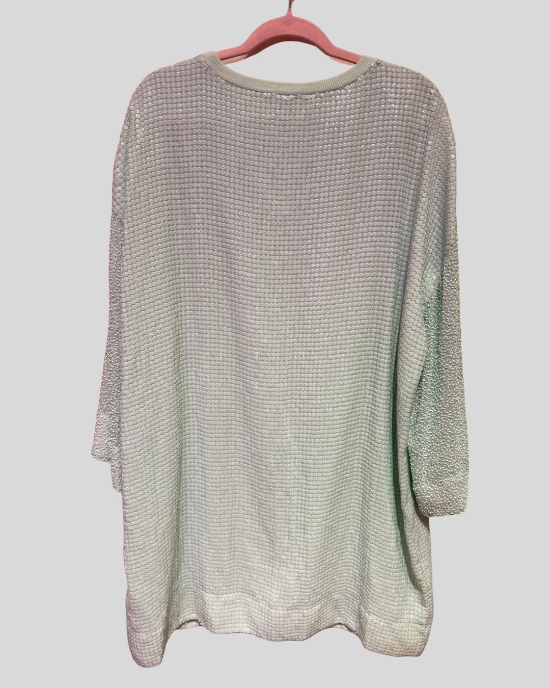 LET ME BE mint sequin and beaded dress (XL)