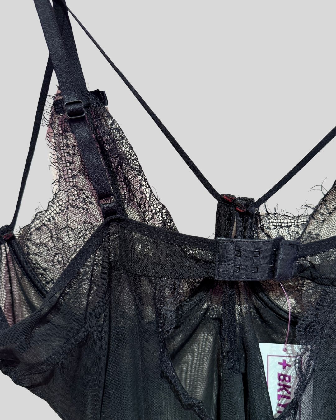 Unbranded Black Mesh Lingerie Top Bustier (FITS 2X)