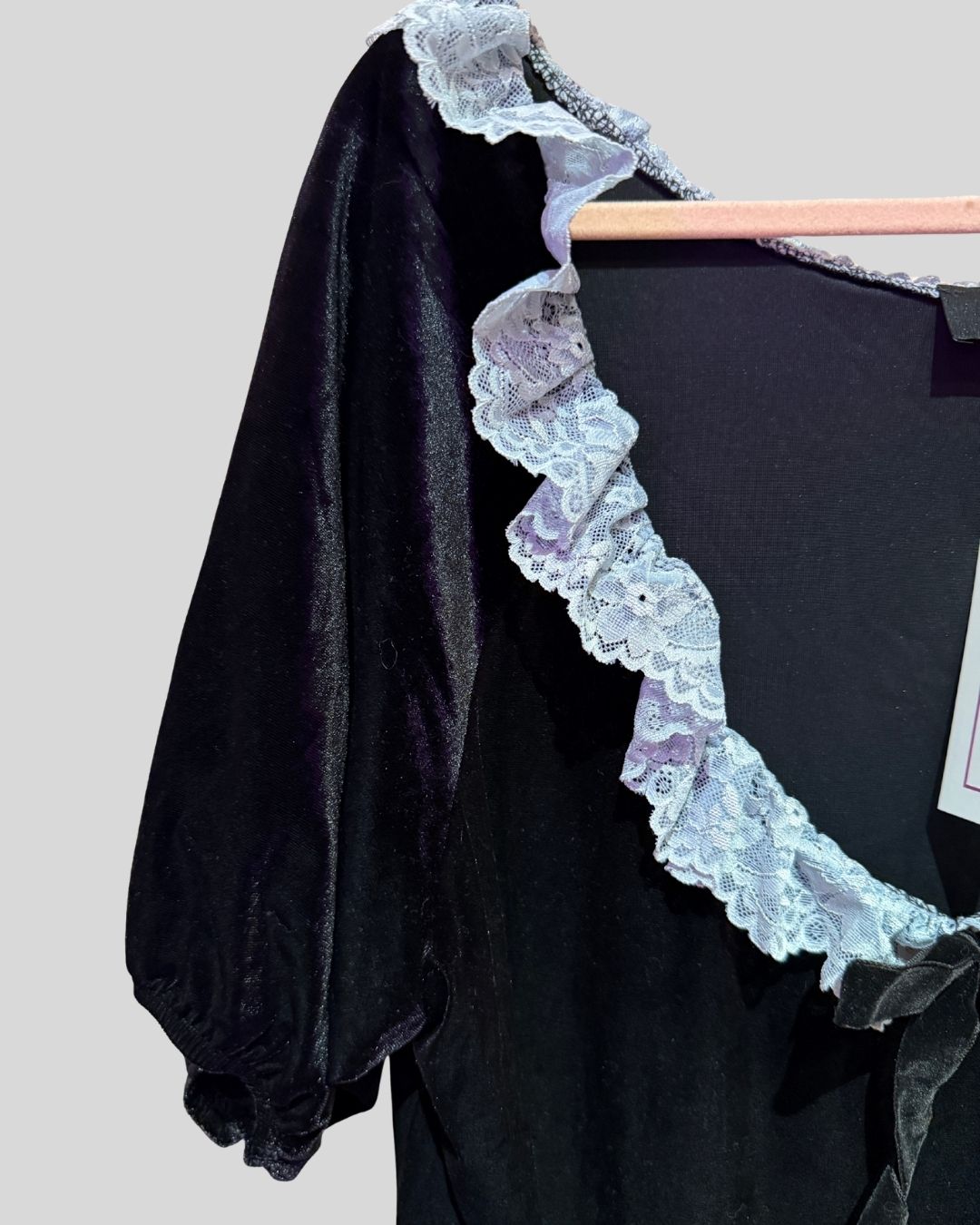 Cider Black Velvet Lace Dress (3X)