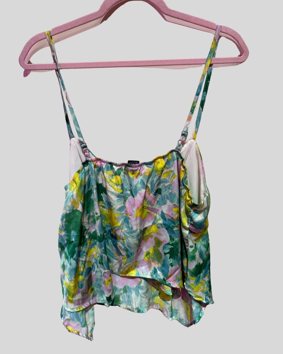 Wild Fable pink green paint streak tank (XXL)
