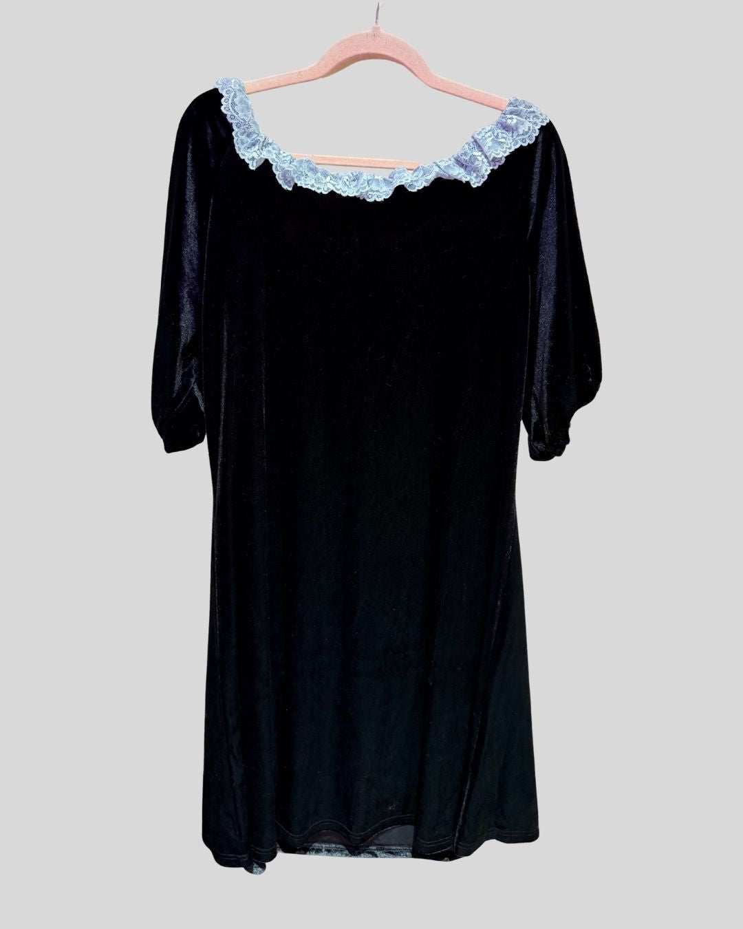 Cider Black Velvet Lace Dress (3X)