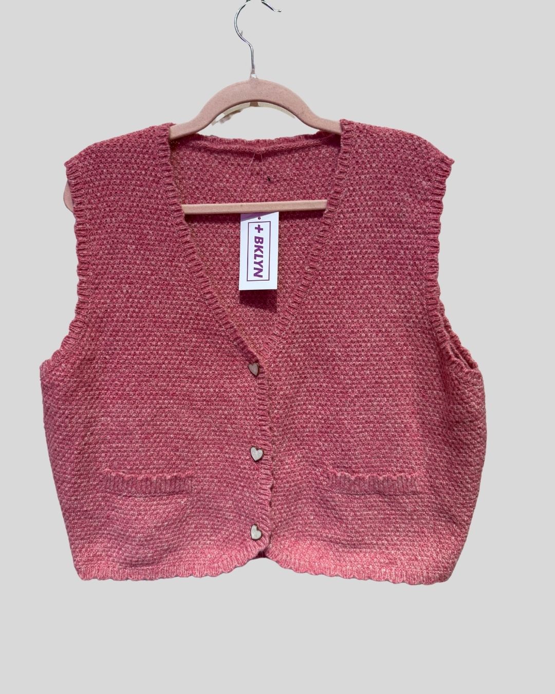 Cider Pink Heart Sweater Vest (2X)