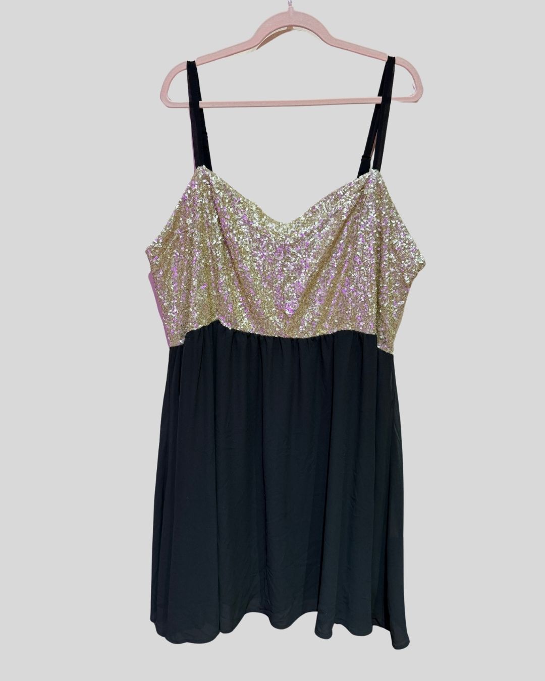 Torrid Gold Sequin and Black Mini Dress (26)